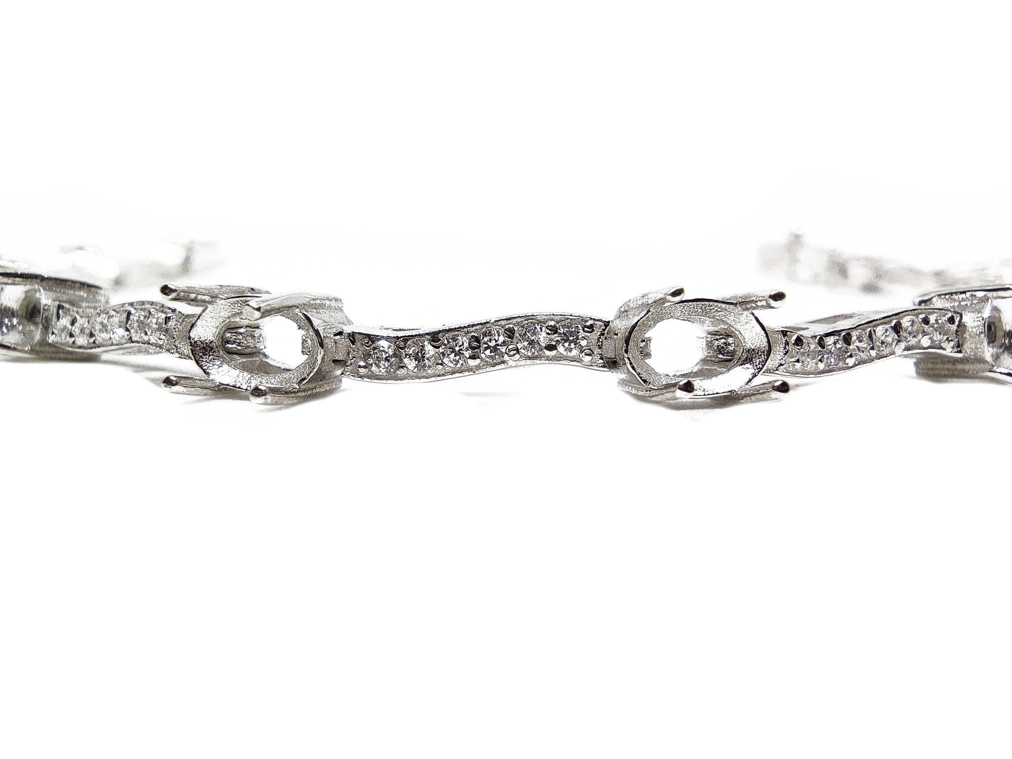 4x6 mm Oval Designer Bracelet Mount 925 Silver 4x6 mm Bracelet Blanks 4x6 mm Oval Semi Mount Bracelet Setting 4x6 mm Oval Bracelet Setting