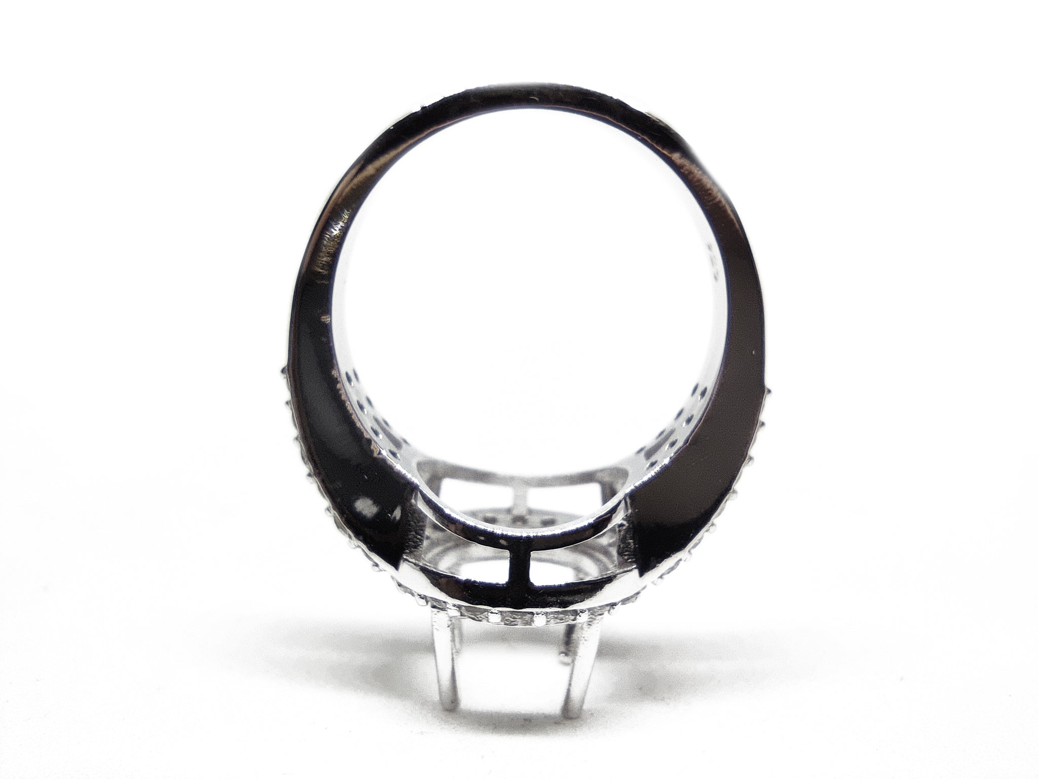 Solid Silver 10 mm Round Silver Soliaire Ring Blanks Sterling Silver Round Solitaire Engagement Ring Setting Blanks Round Semi MountRing