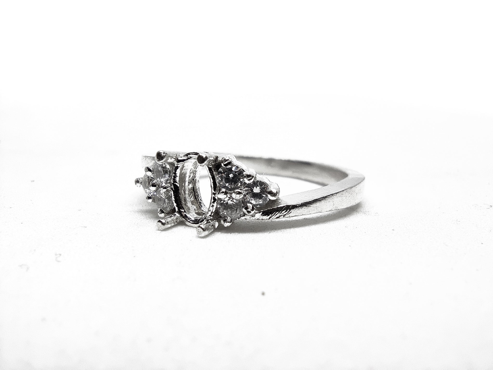 925 Silver 4x6 mm Oval Semi Mount Ring Blanks Solitaire Ring Setting Blanks Sterling Silver Promise Ring Blanks Setting 4x6 mm Oval Setting