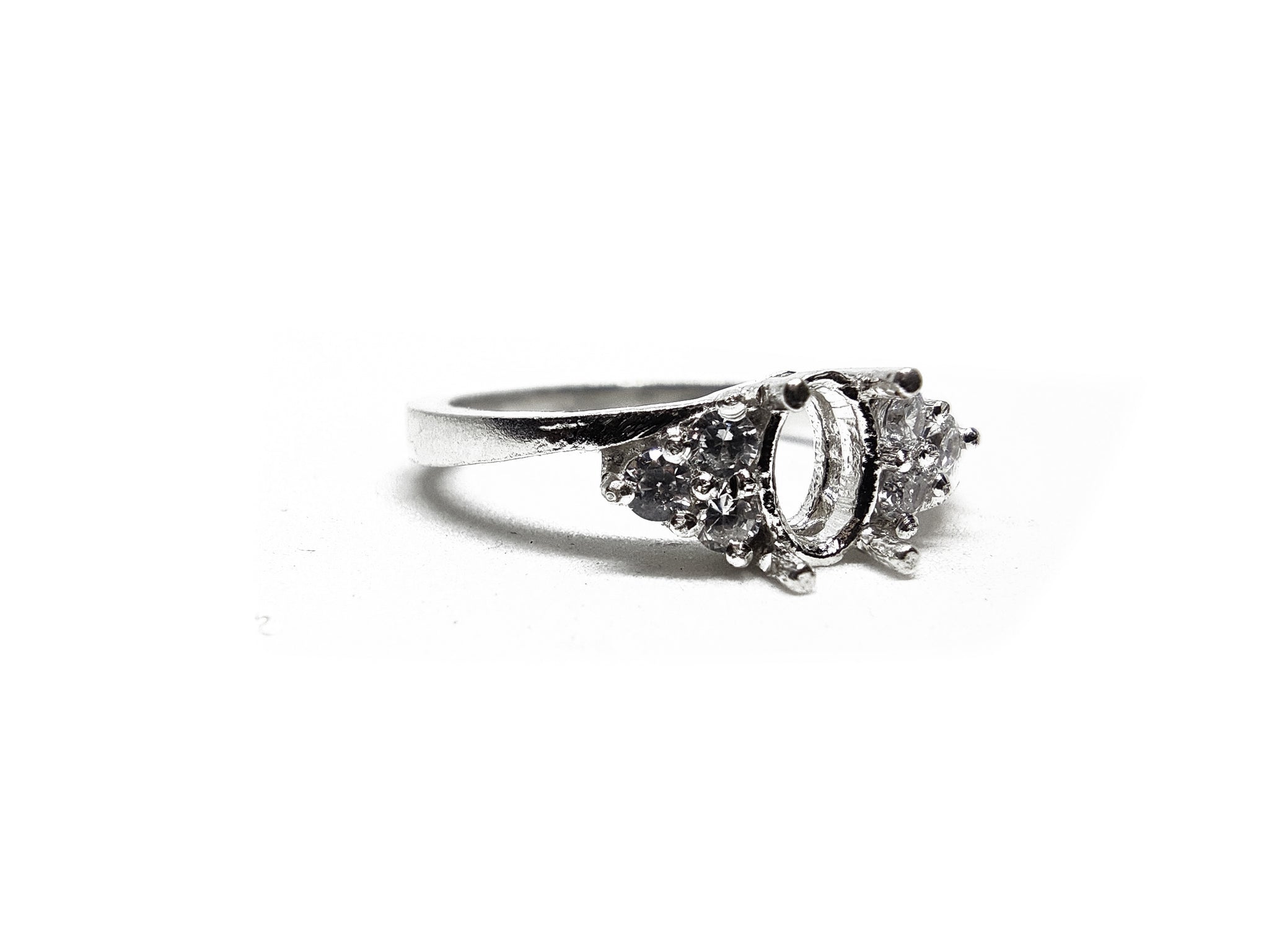 925 Silver 4x6 mm Oval Semi Mount Ring Blanks Solitaire Ring Setting Blanks Sterling Silver Promise Ring Blanks Setting 4x6 mm Oval Setting