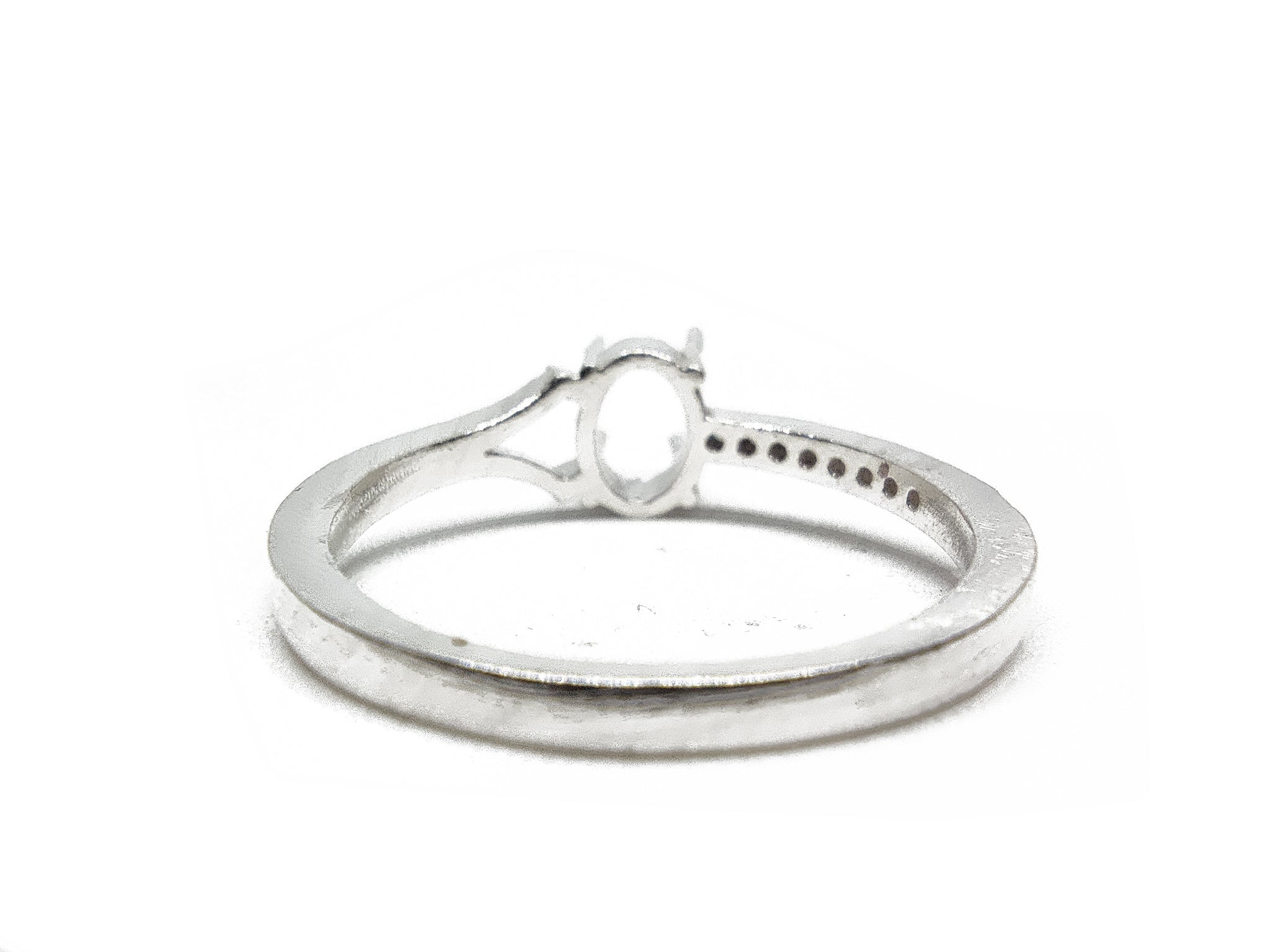 925 Silver 4x6 mm Oval Semi Mount Ring Blanks Solitaire Ring Setting Blanks Sterling Silver Promise Ring Blanks Setting 4x6 mm Oval Setting