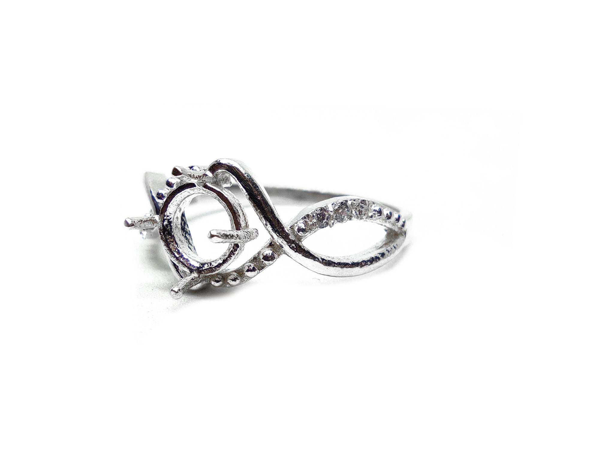 Sterling Silver 6 mm Round Ring Blanks 6 mm Round Ring Setting Round Solitaire Blanks Simple 6x6 mm Round Semi Mount Ring Blanks