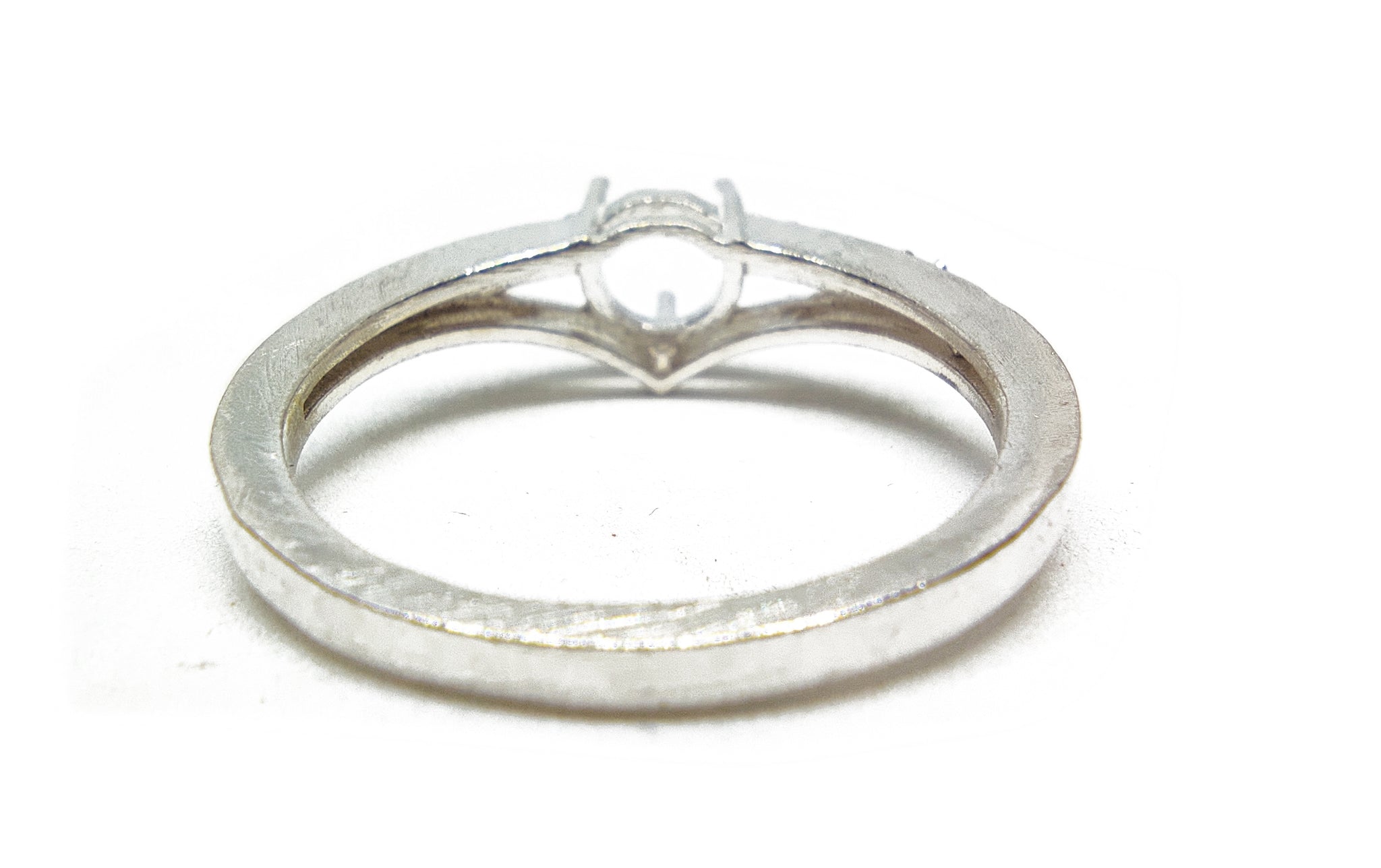 Sterling Silver 5 mm Round Ring Blanks 5 mm Round Ring Setting Round Solitaire Blanks Simple 5x5 mm Round Semi Mount Ring Blanks