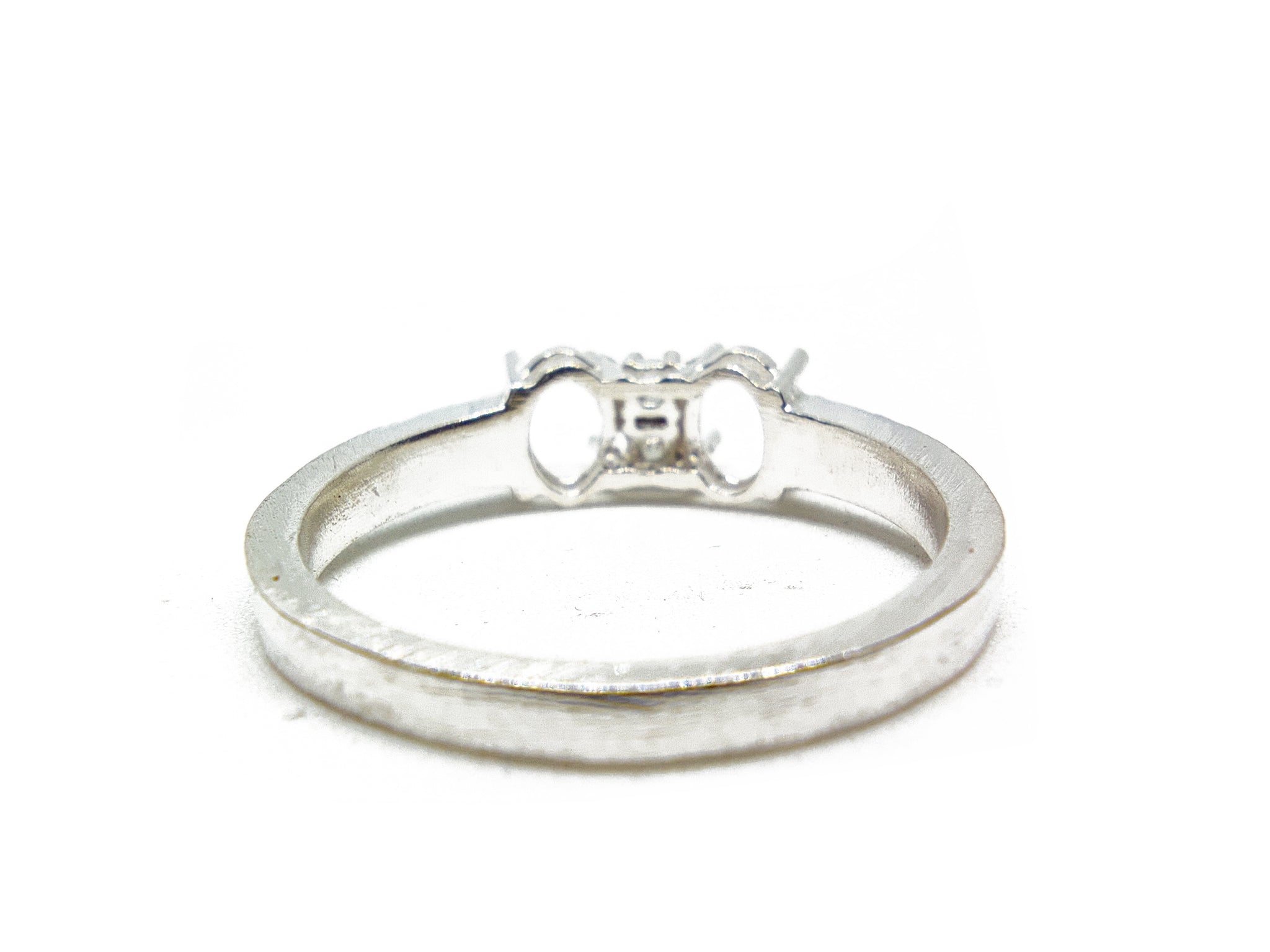925 Silver 4x6 mm Oval Semi Mount Ring Blanks Two Stone Ring Setting Blanks Sterling Silver Promise Ring Blanks Setting 4x6 mm Oval Setting