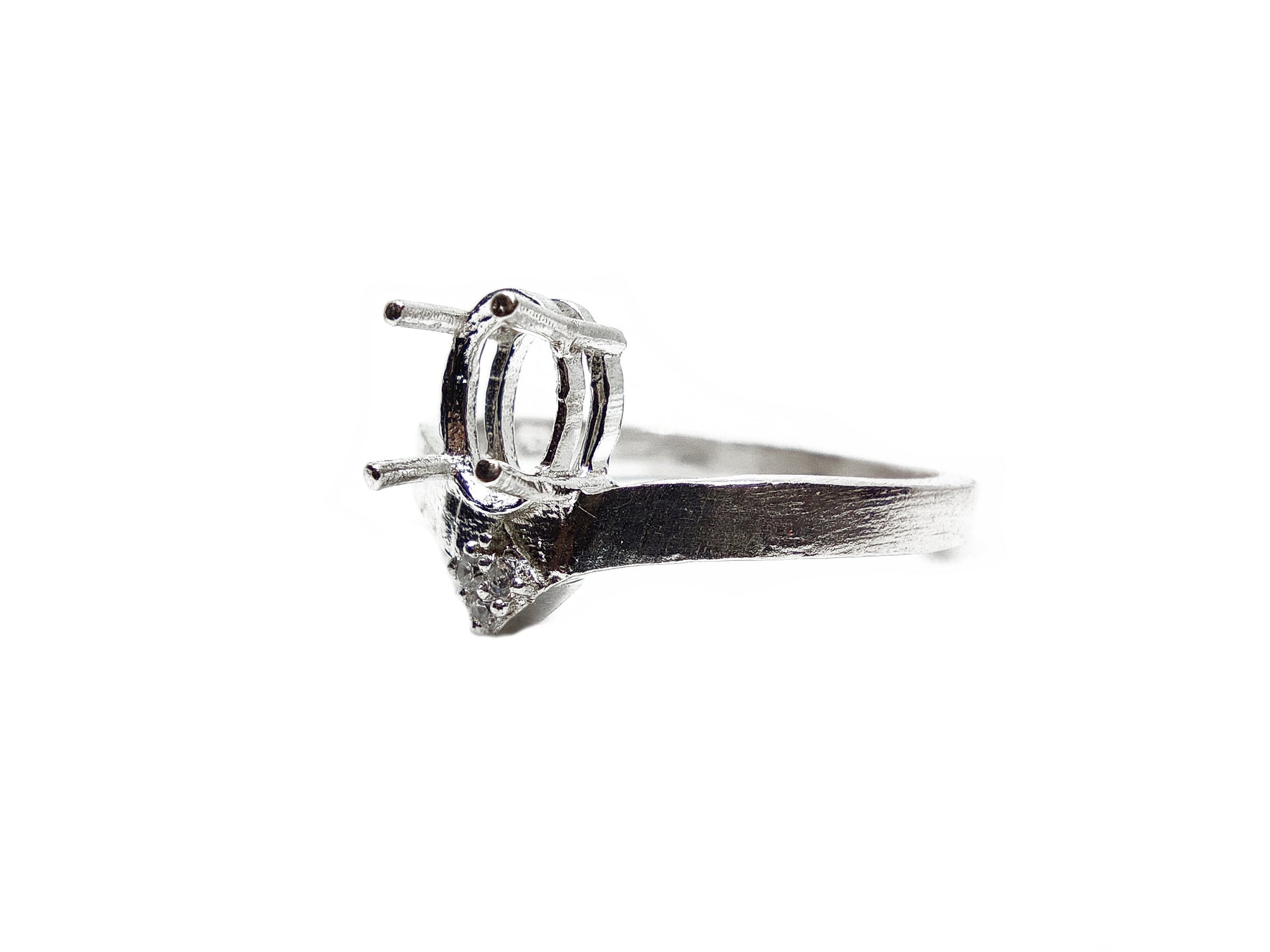 6x8 mm Oval Solitaire Ring Setting 925 Sterling Silver Solitaire Ring Setting Single Stone Ring Blanks 6x8 mm Oval Semi Mount Ring Setting