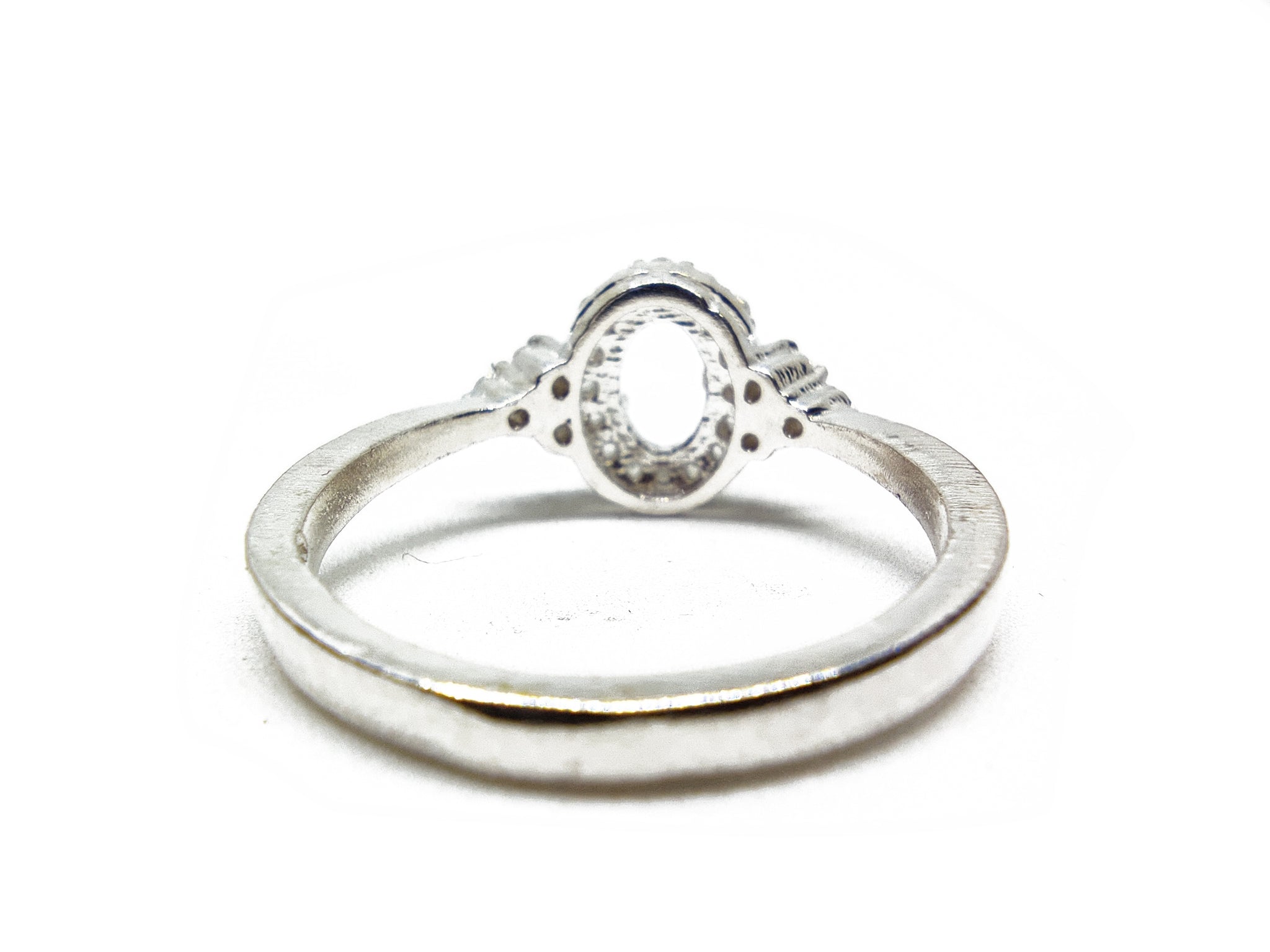 Silver 6x8 mm Oval Solitaire Engagement Blanks Sterling Silver 6x8 mm Oval Wedding Blanks Designer Solitaire Engagement Ring Blanks Women