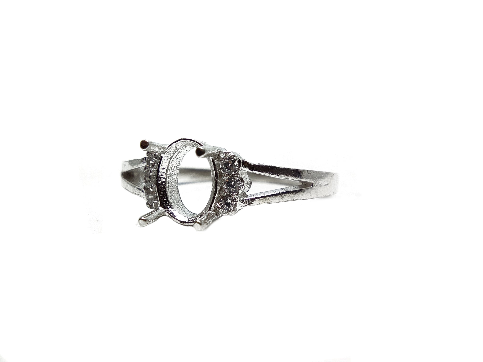 925 Silver 5x7 mm Oval Semi Mount Ring Blanks Solitaire Ring Setting Blanks Sterling Silver Promise Ring Blanks Setting 5x7 mm Oval Setting