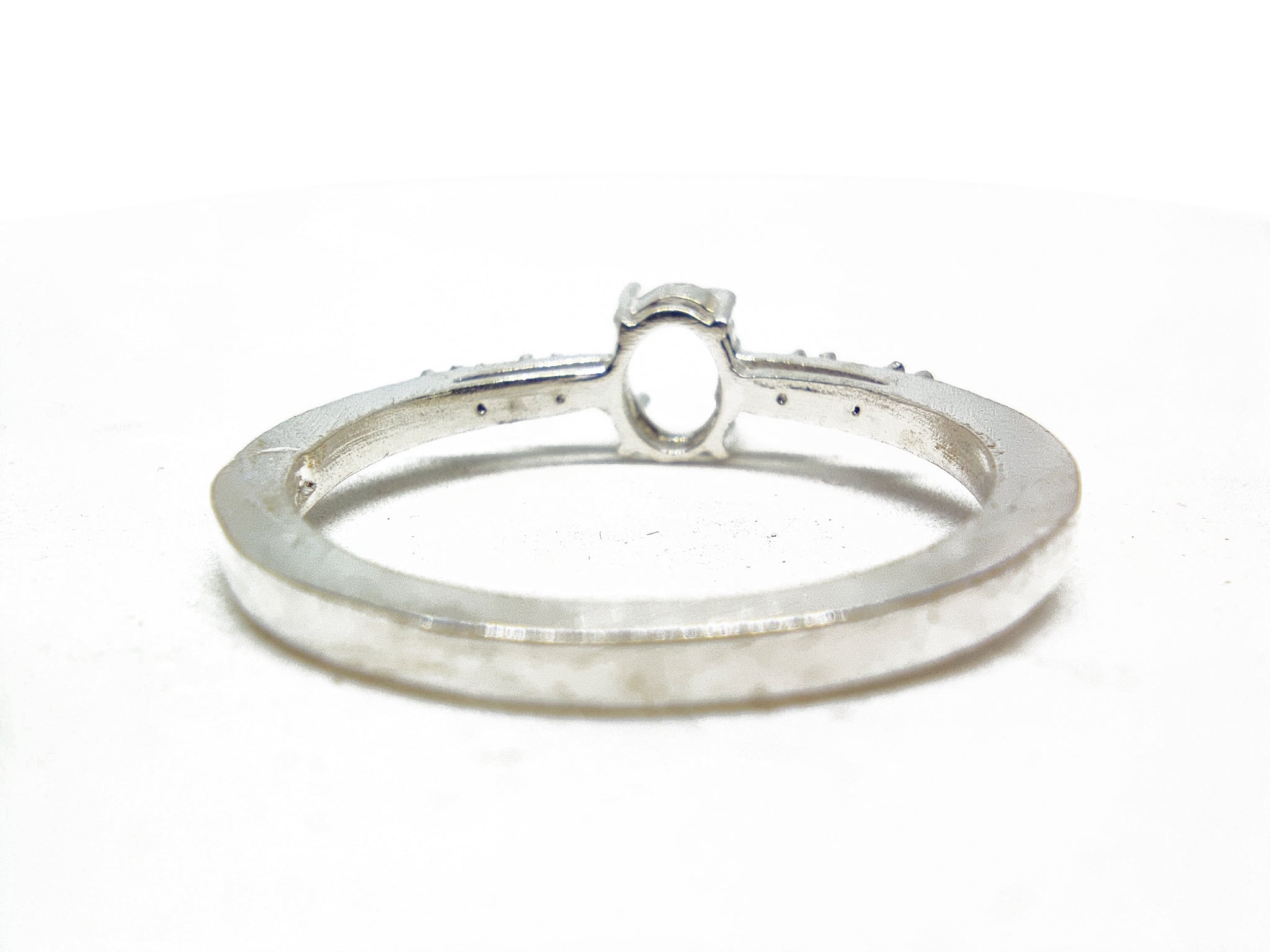 Silver 5x7 mm Oval Semi Mount Ring Blanks Solitaire Ring Setting Blanks Sterling Silver Promise Ring Blanks Setting 5x7 mm Oval Setting