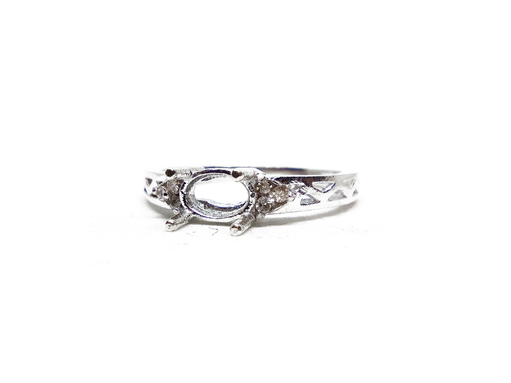 925 Silver 4x6,5x7,6x8 mm Oval Semi Mount Ring Blanks Sterling Silver Solitaire Ring Blanks Oval Ring Setting