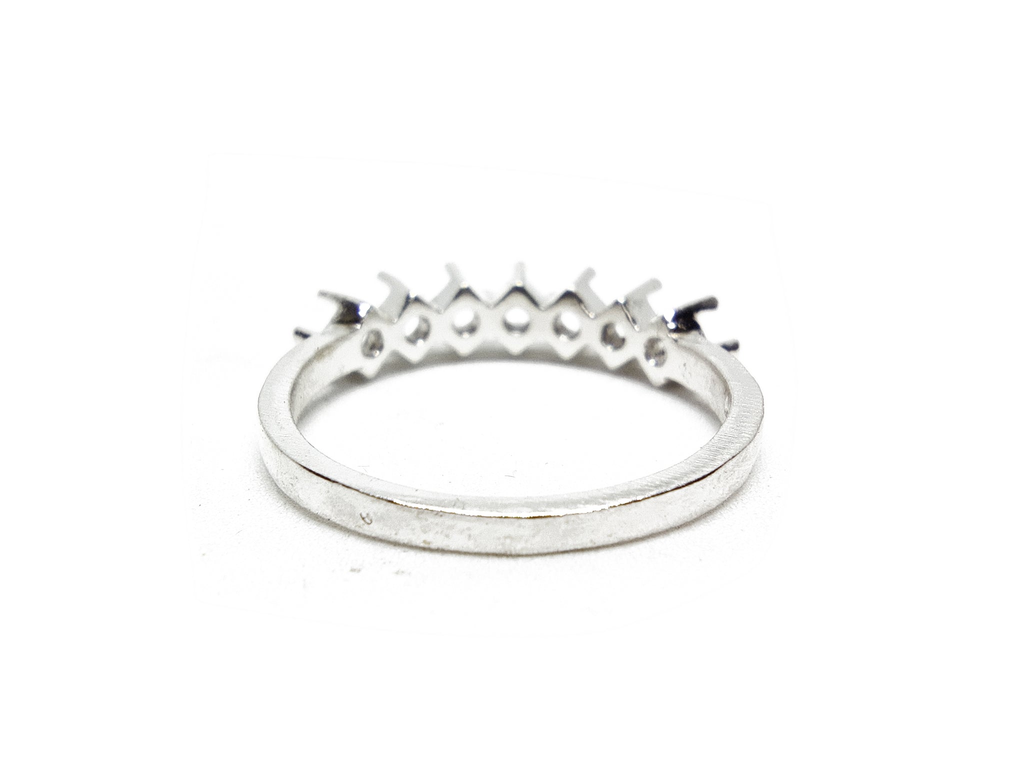 925 Silver 3 mm Round Ring Stacking Ring Mountings 3 mm Round Stackable Setting Blanks 4 Prong Ring Setting 3 mm Round Semi Mount Blanks