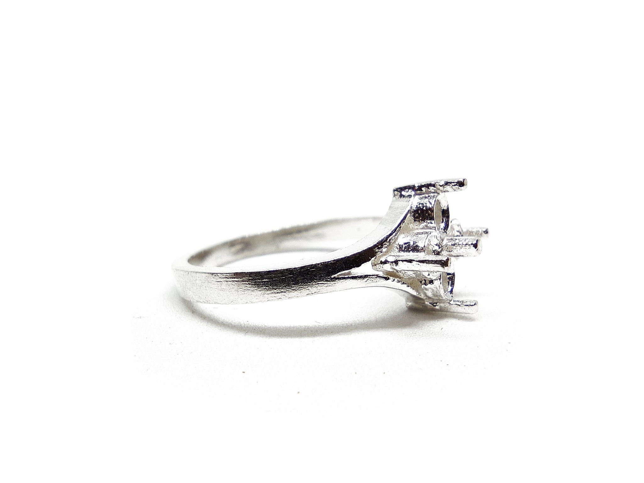 925 Silver 4 mm Round Ring Designer Ring Mountings 4 mm Round Floral Setting Blanks 4 mm Round Semi Mount Blanks