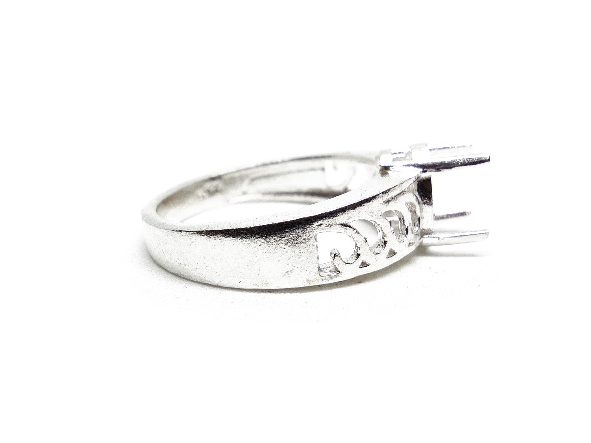6x8 mm Oval Ring Blanks Sterling Silver Designer Ring Blanks 6x8 mm Oval Semi Mount Ring Blanks Designer Ring Mounts