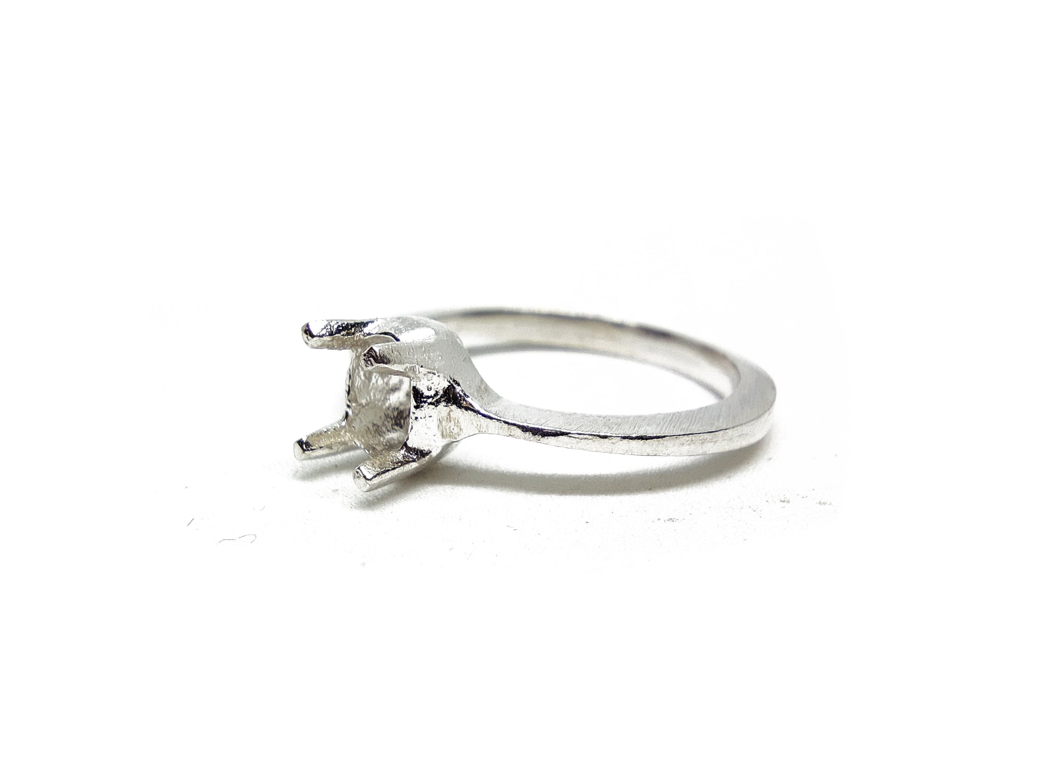 925 Silver 4x6 mm Oval Dainty Ring Blanks 4x6 mm Oval Tiny Ring Mounting 4x6 mm Oval Semi Mount Ring Light Weight Ring Blanks