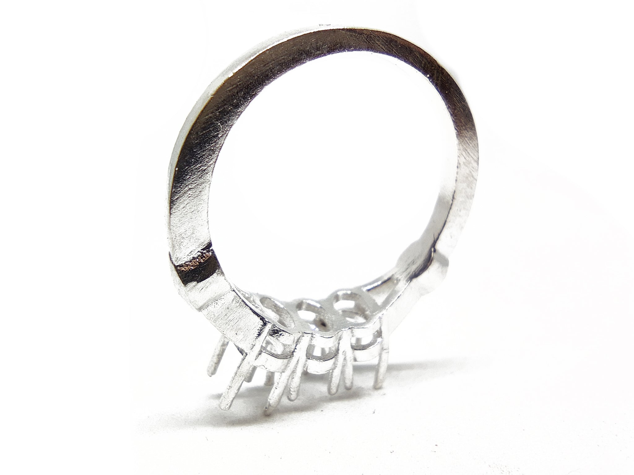 925 Silver 4x6 mm oval Ring Blanks 925 Silver Solitaire Semi Mount Ring Setting 4x6 mm oval Blanks Rings 3 stone semi mount rings blanks