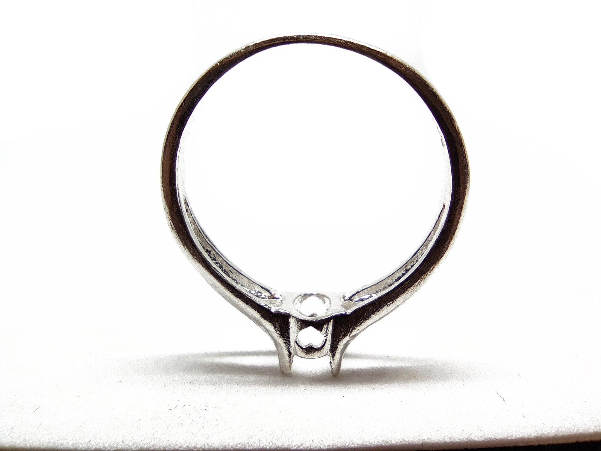 Silver 4x6 mm Oval Dainty Ring Blanks 4x6 mm Oval Tiny Ring Mounting 4x6 mm Oval Semi Mount Ring Light Weight Ring Blanks