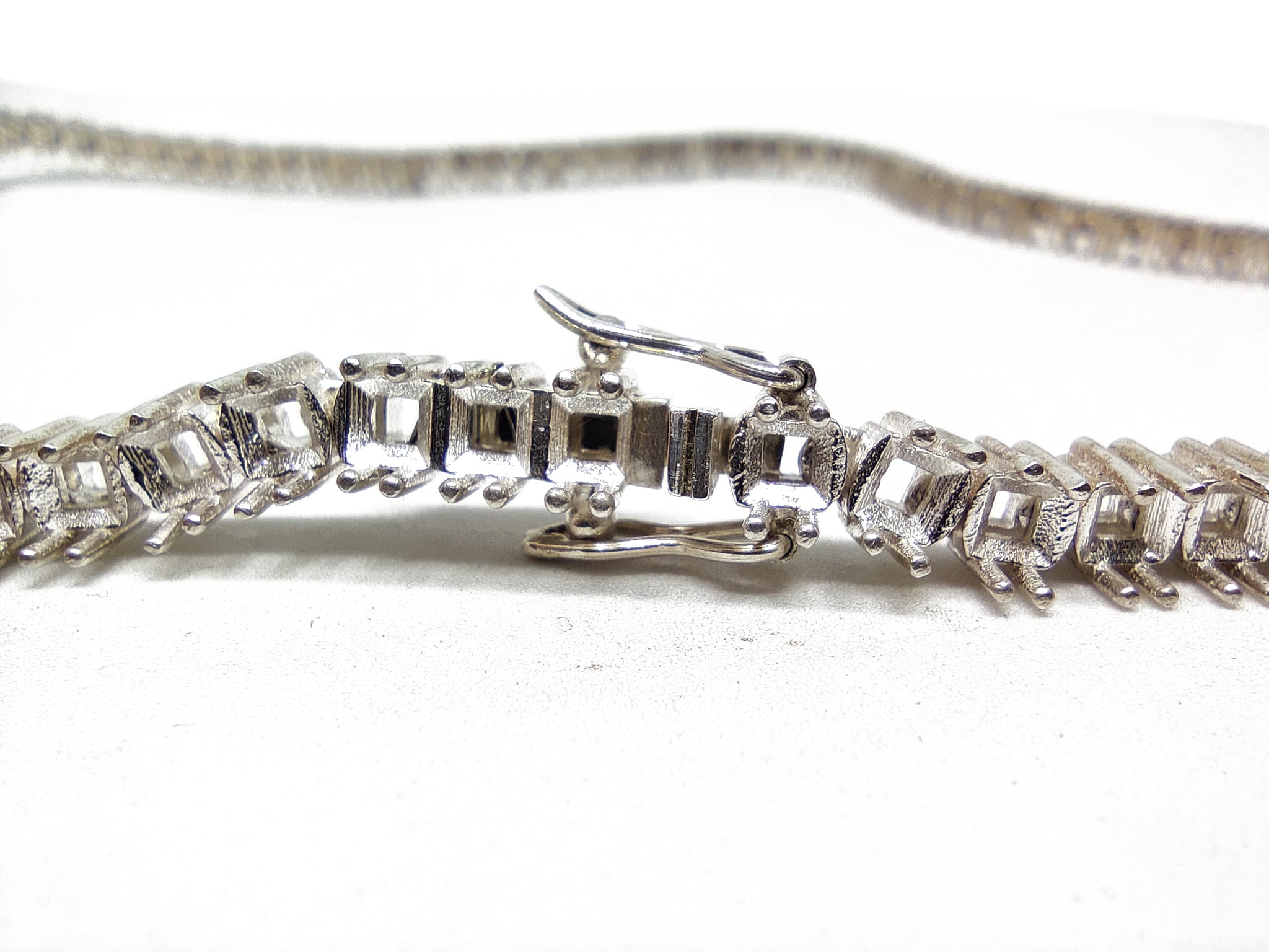 Necklace 3 mm Square Tennis Necklace Blanks 925 Silver 3 mm Square Tennis Necklace Setting Square Chain Mountings Blanks Semi Mount Necklace
