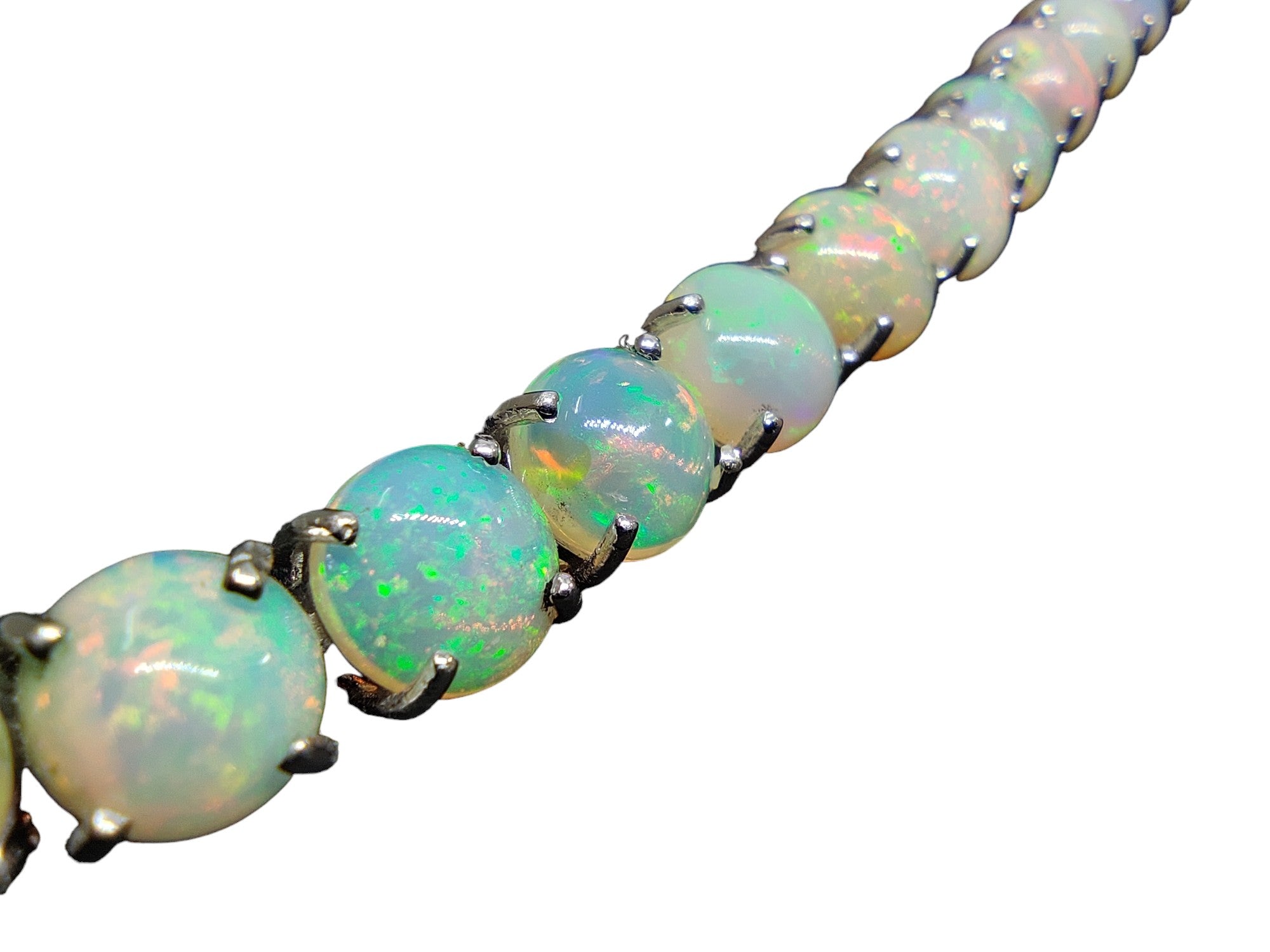 925 Silver Opal Bracelet Round Opal Tennis Bracelet Bracelet 925 Sterling Silver Opal Bracelet For Men Fire Opal Bracelet For Men