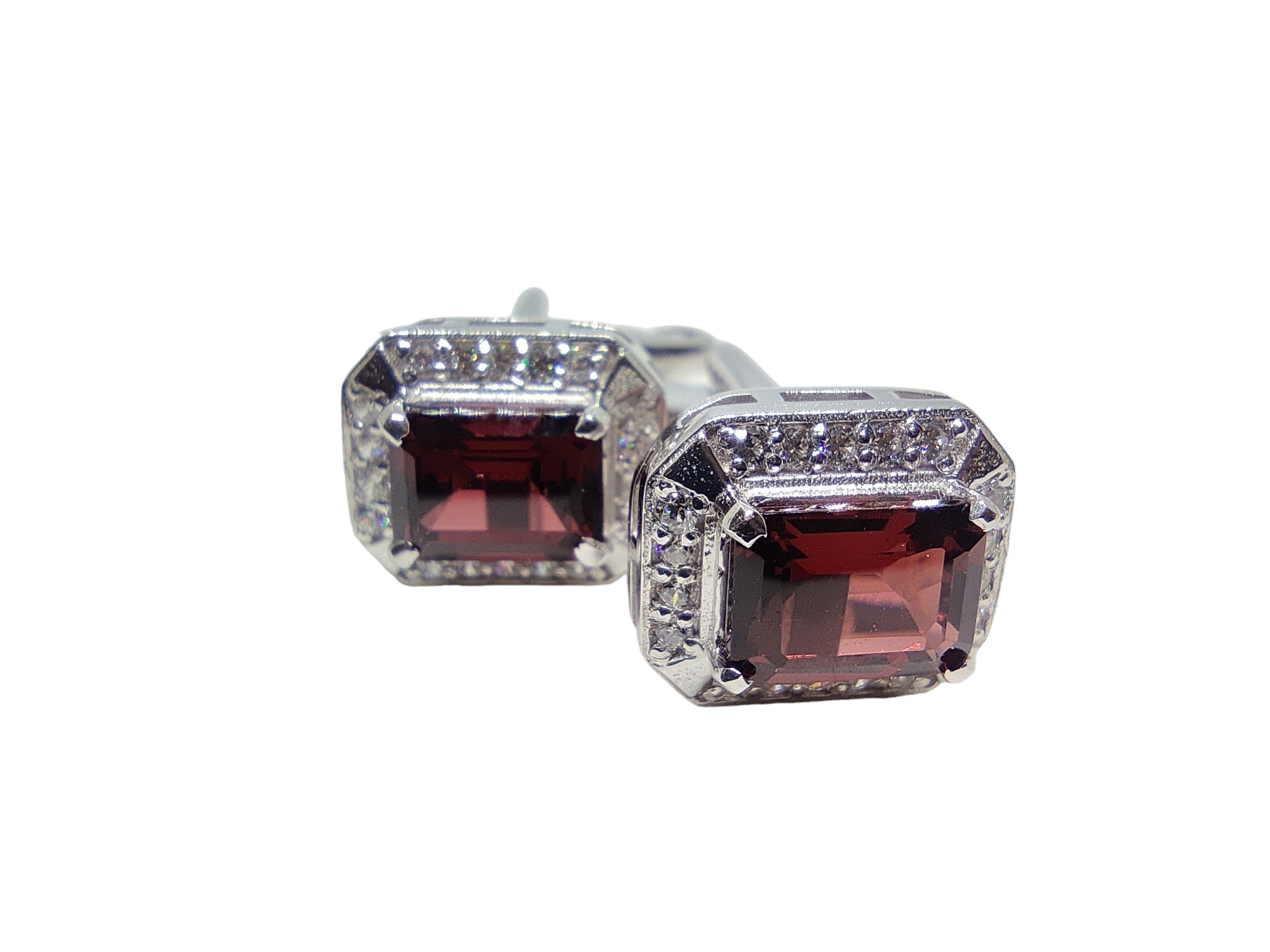 Mens Garnet Cufflink Natural Garnet Cufflinks For Men Red Groomsmen Cufflinks Best Man Cufflinks 6x8 Octagon Garnet Wedding Cufflinks