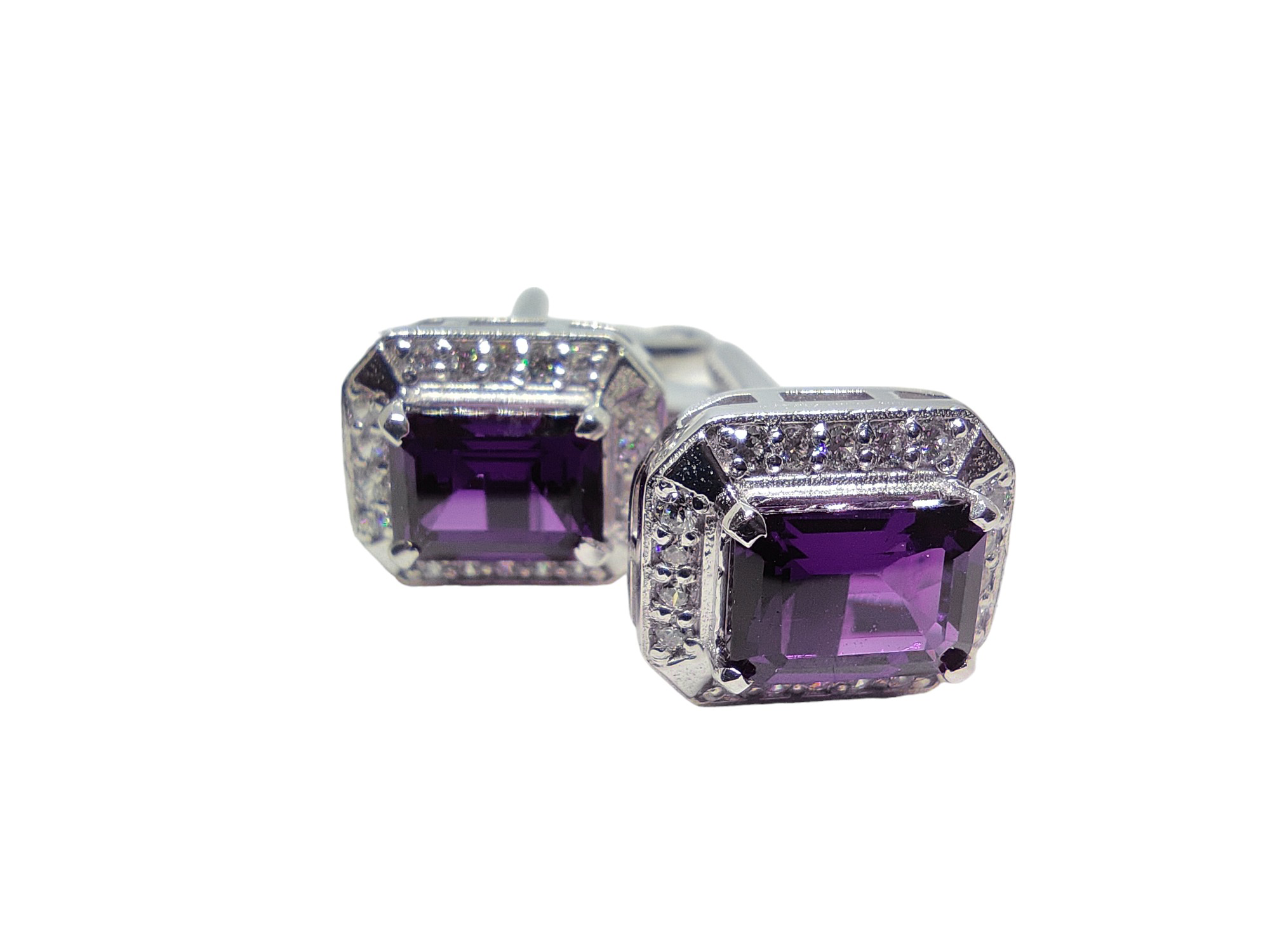 Mens Amethyst Cufflink Natural Amethyst Cufflinks For Men Purple Groomsmen Cufflinks Best Man Cufflinks 6x8 Octagon Amethyst Wedding Cufflinks