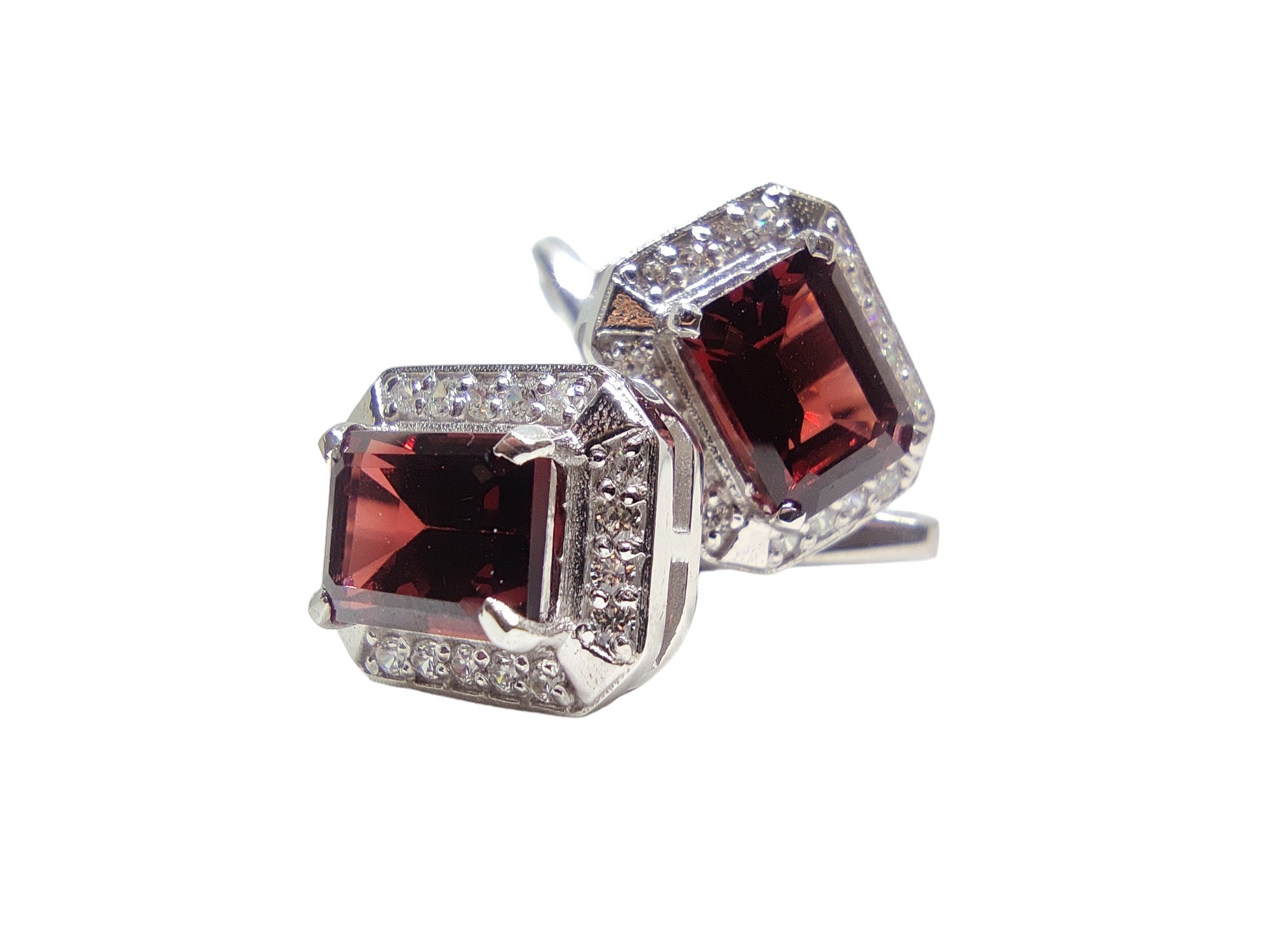 Mens Garnet Cufflink Natural Garnet Cufflinks For Men Red Groomsmen Cufflinks Best Man Cufflinks 6x8 Octagon Garnet Wedding Cufflinks