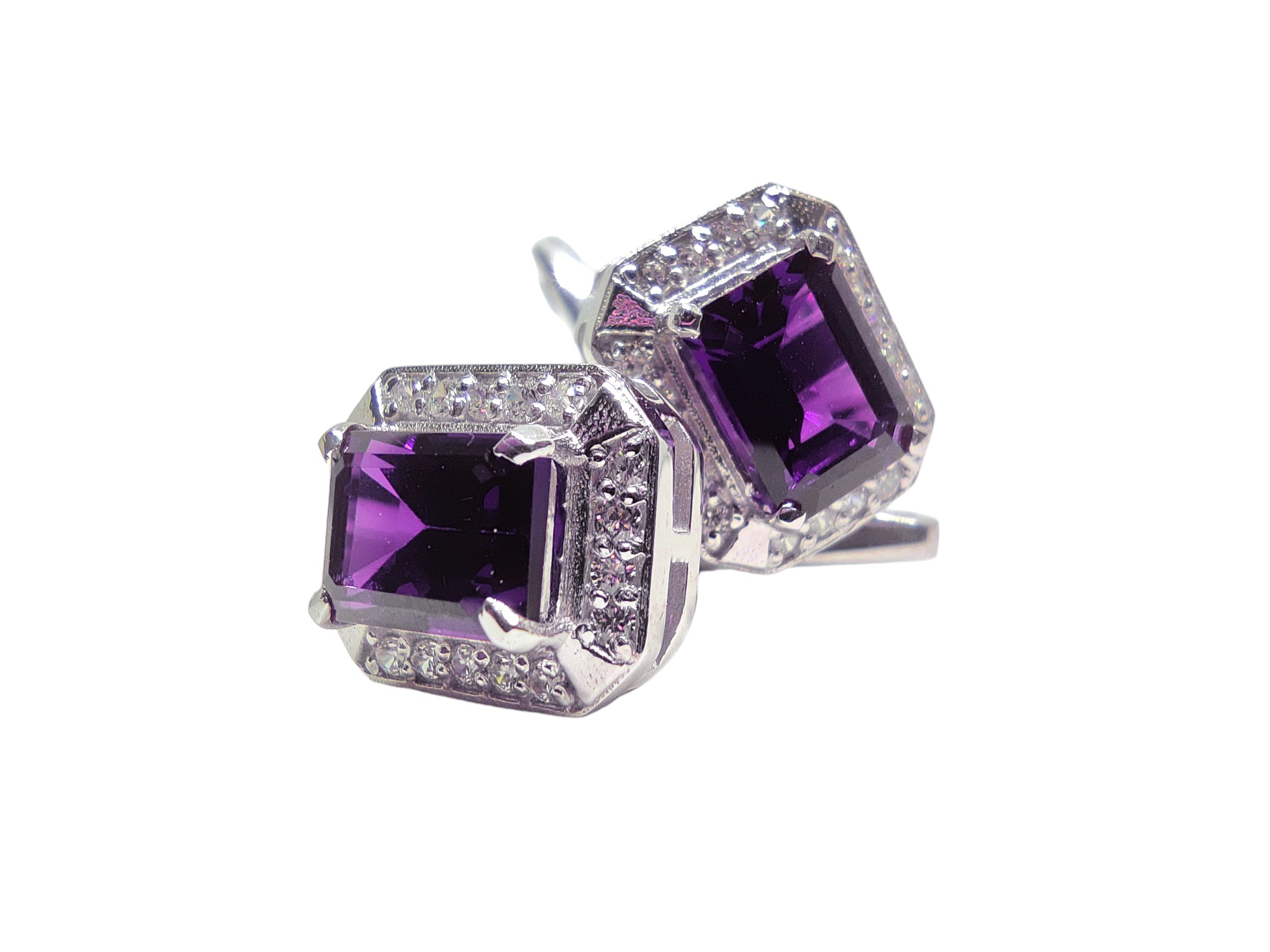 Mens Amethyst Cufflink Natural Amethyst Cufflinks For Men Purple Groomsmen Cufflinks Best Man Cufflinks 6x8 Octagon Amethyst Wedding Cufflinks