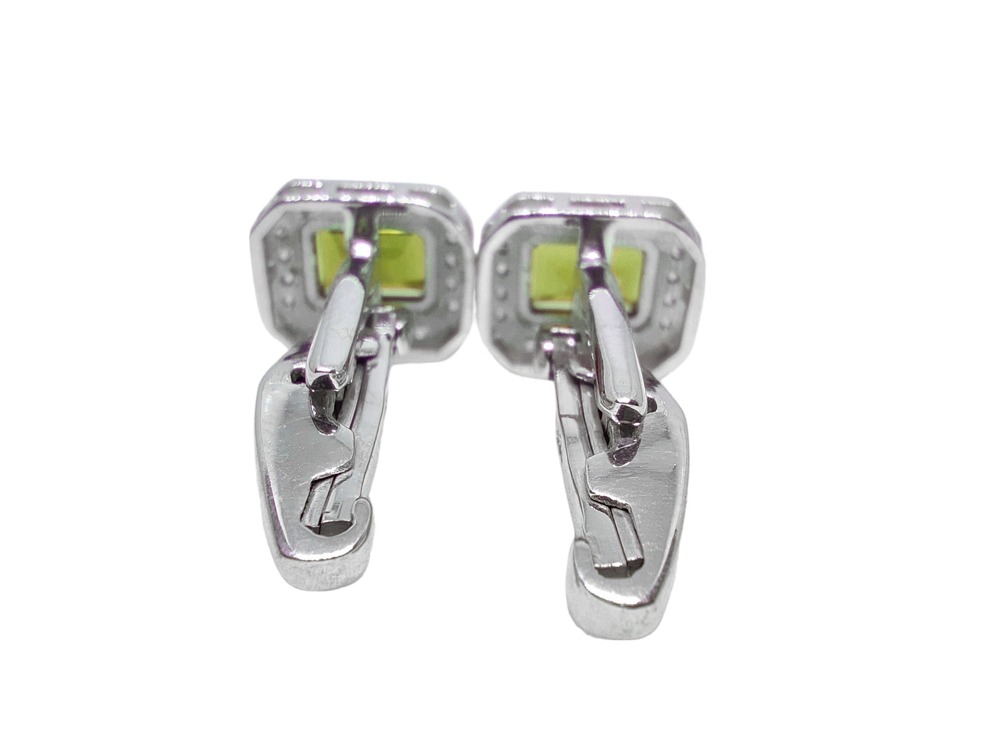 Mens Peridot Cufflink Natural Peridot Cufflinks For Men Green Groomsmen Cufflinks Best Man Cufflinks 6x8 Octagon Peridot  Wedding Cufflinks