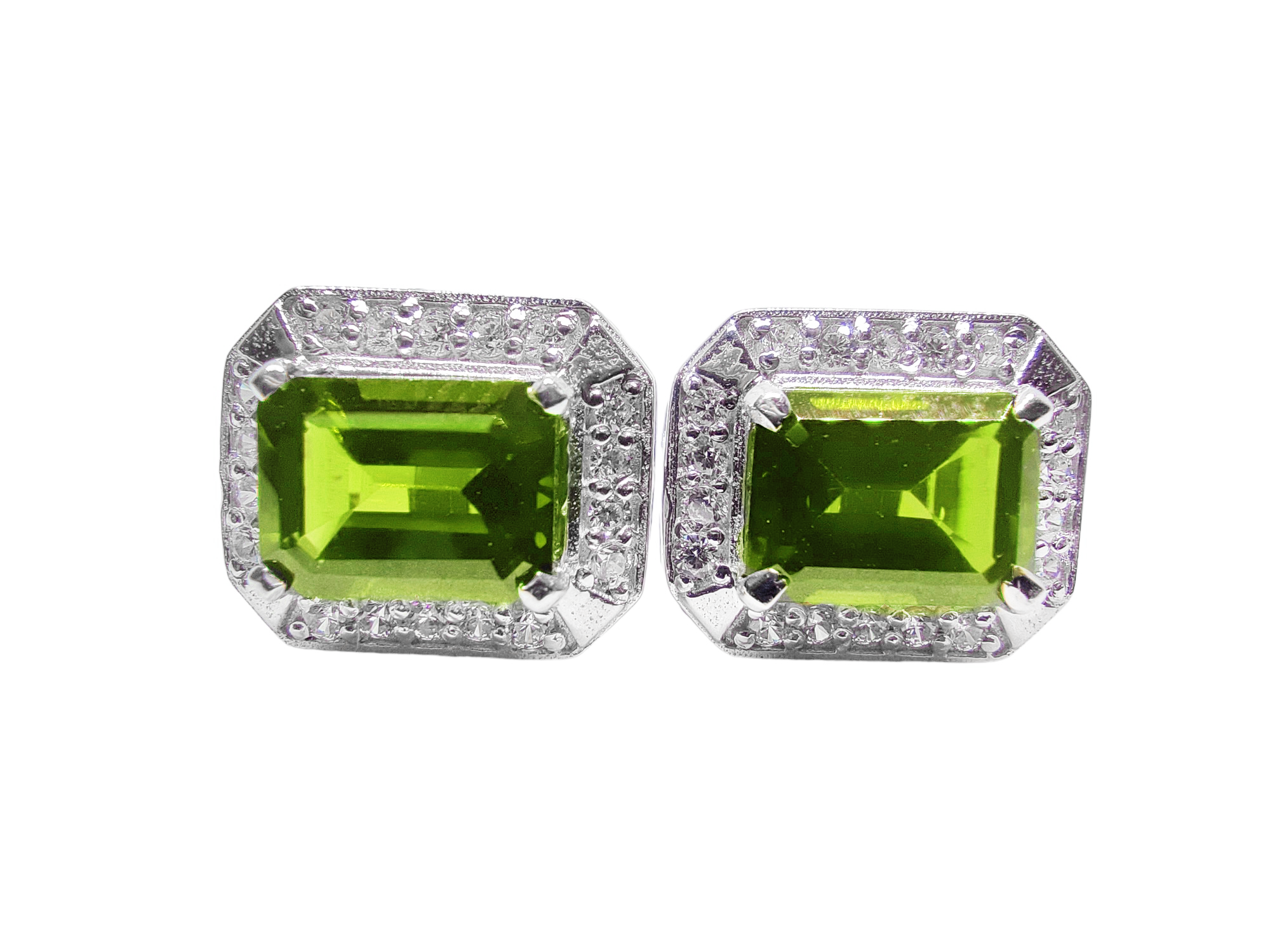 Mens Peridot Cufflink Natural Peridot Cufflinks For Men Green Groomsmen Cufflinks Best Man Cufflinks 6x8 Octagon Peridot  Wedding Cufflinks