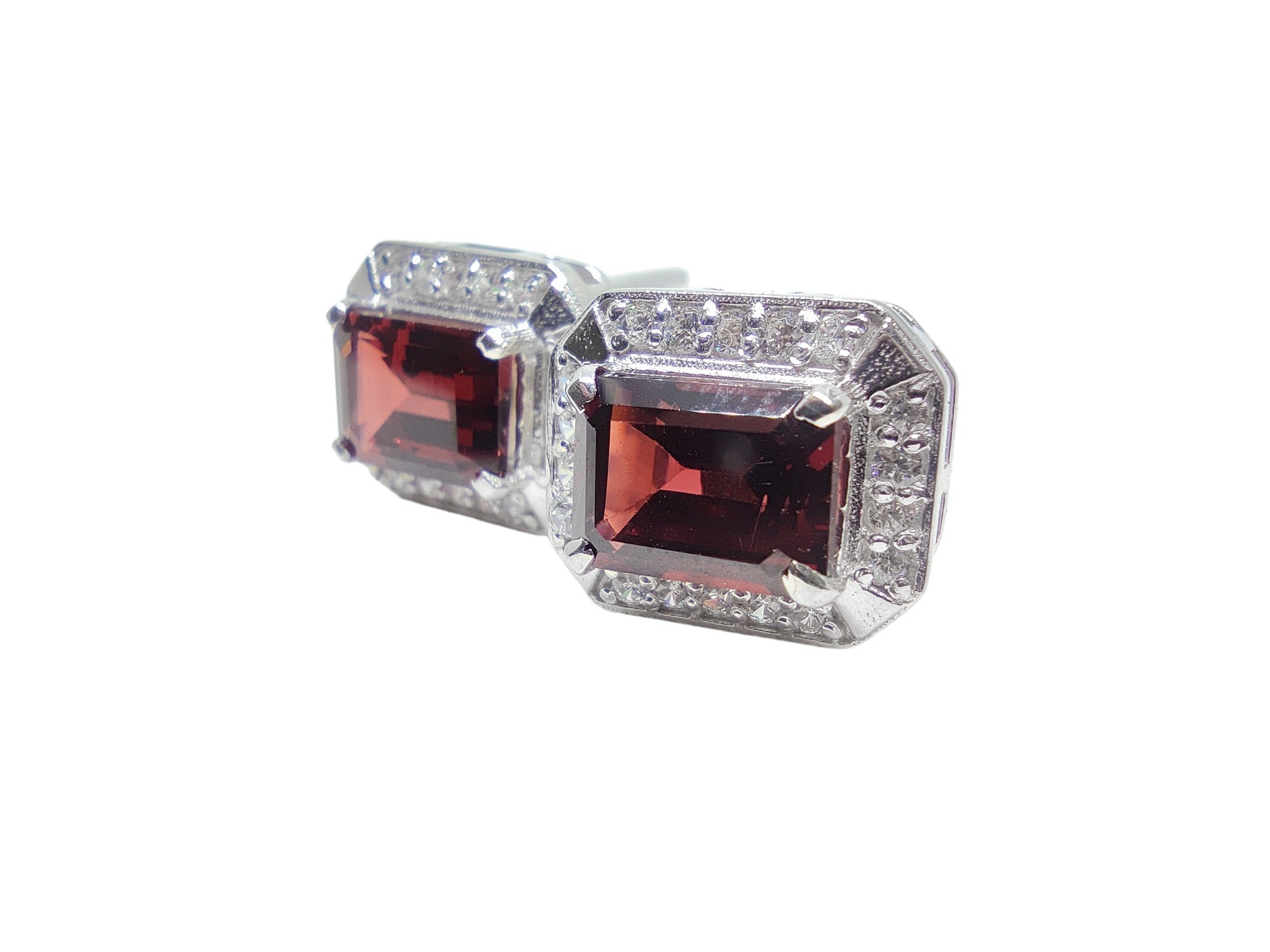 Mens Garnet Cufflink Natural Garnet Cufflinks For Men Red Groomsmen Cufflinks Best Man Cufflinks 6x8 Octagon Garnet Wedding Cufflinks