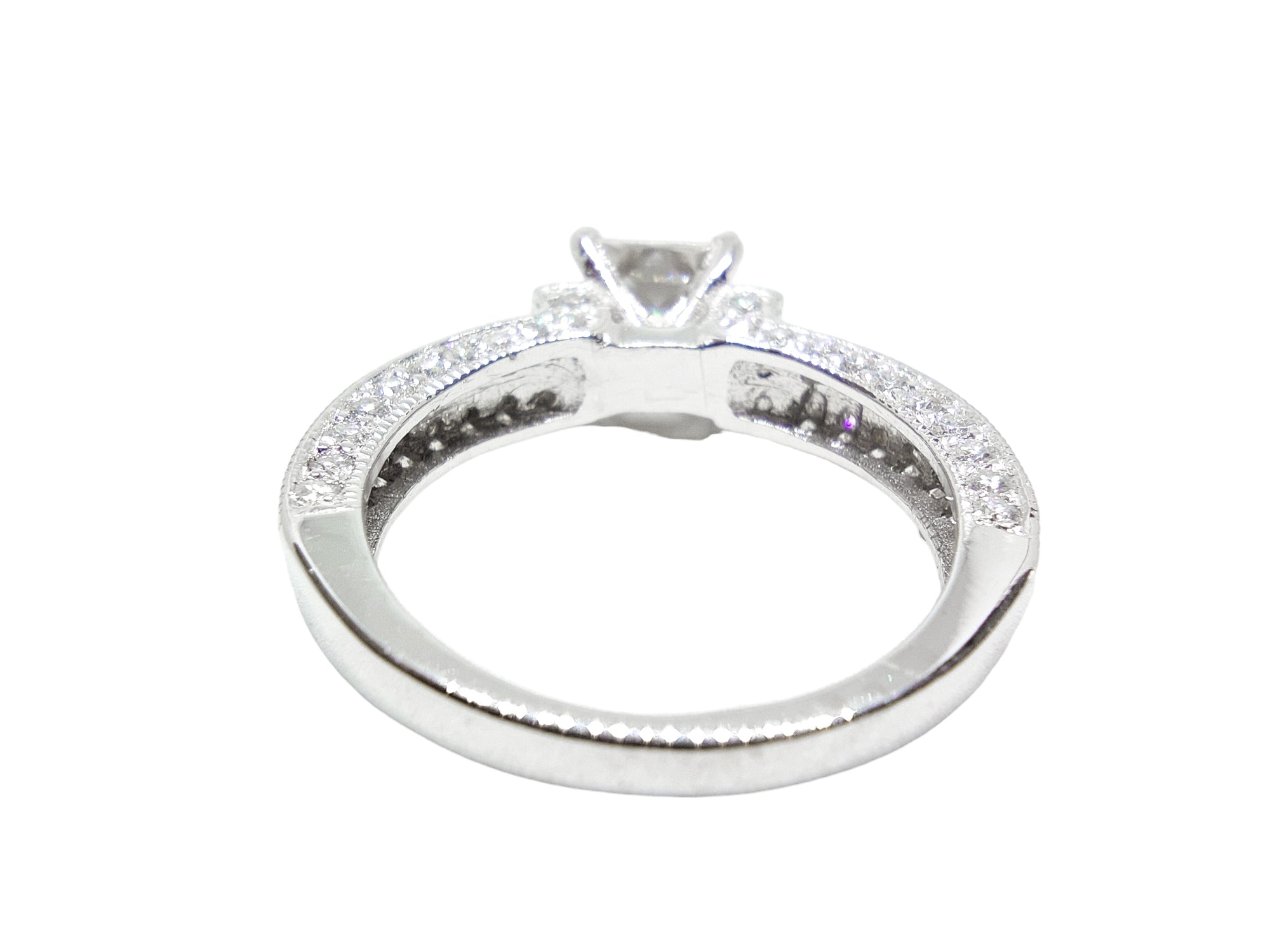 Moissanite Engagement Ring 925 Silver Moissanite Wedding Ring Princess Cut Moissanite Solitiare Engagement Ring