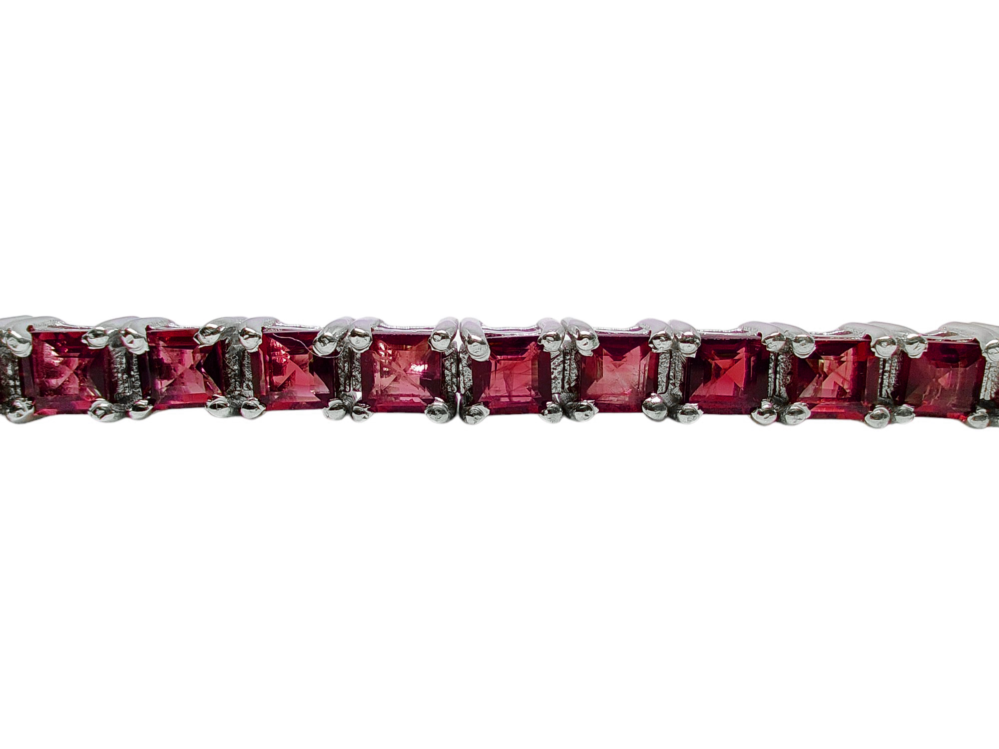 Garnet Tennis Bracelet Sterling Silver Garnet Tennis Bracelet 925 Silver Dainty Garnet Bracelet Red Stone Friendship Bracelet