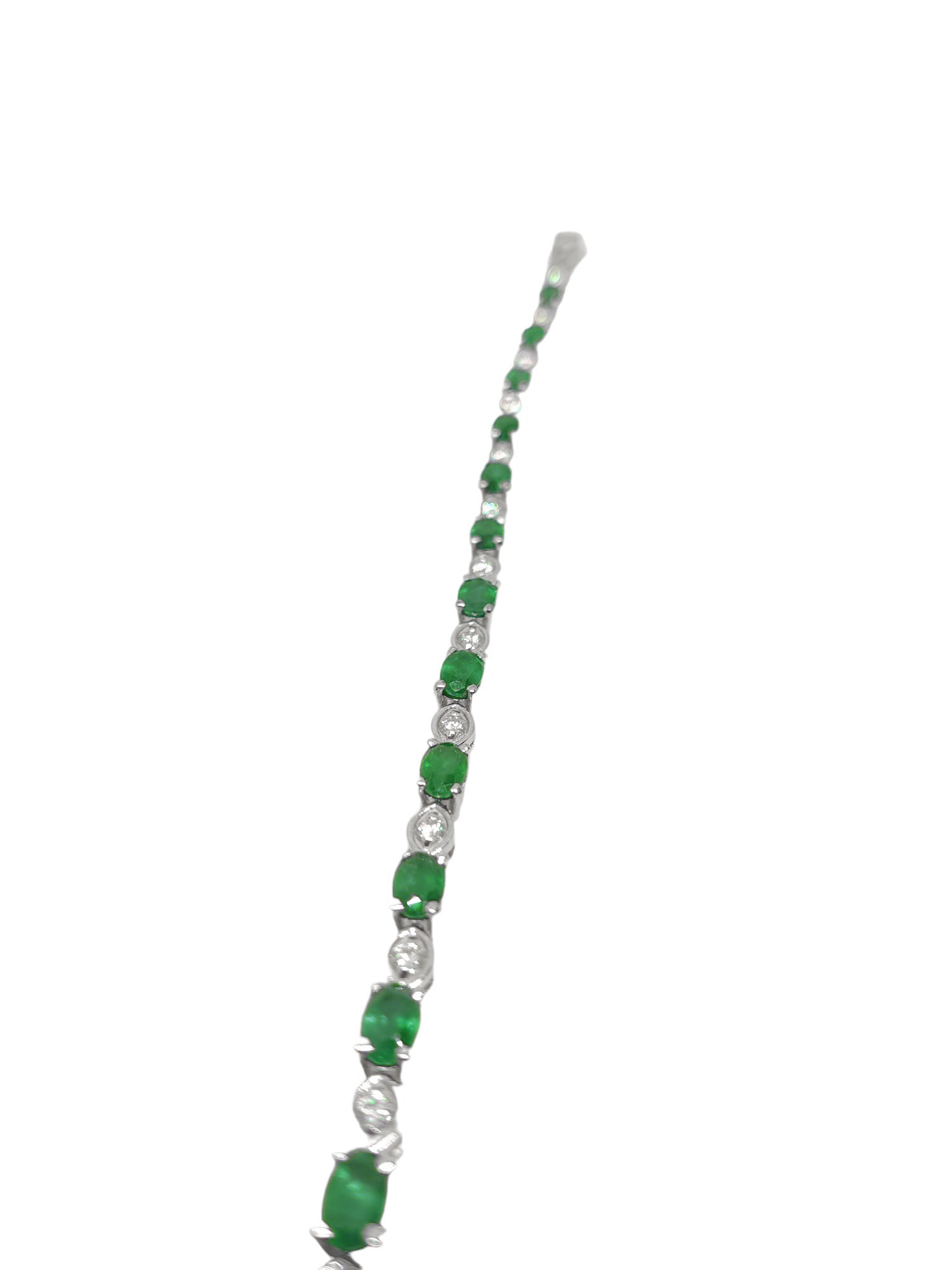 Designer Emerald Moissanite Tennis Bracelet 925 Silver Emerald Bracelet May Birthstone Bracelet Bridal Emerald Bracelet Her