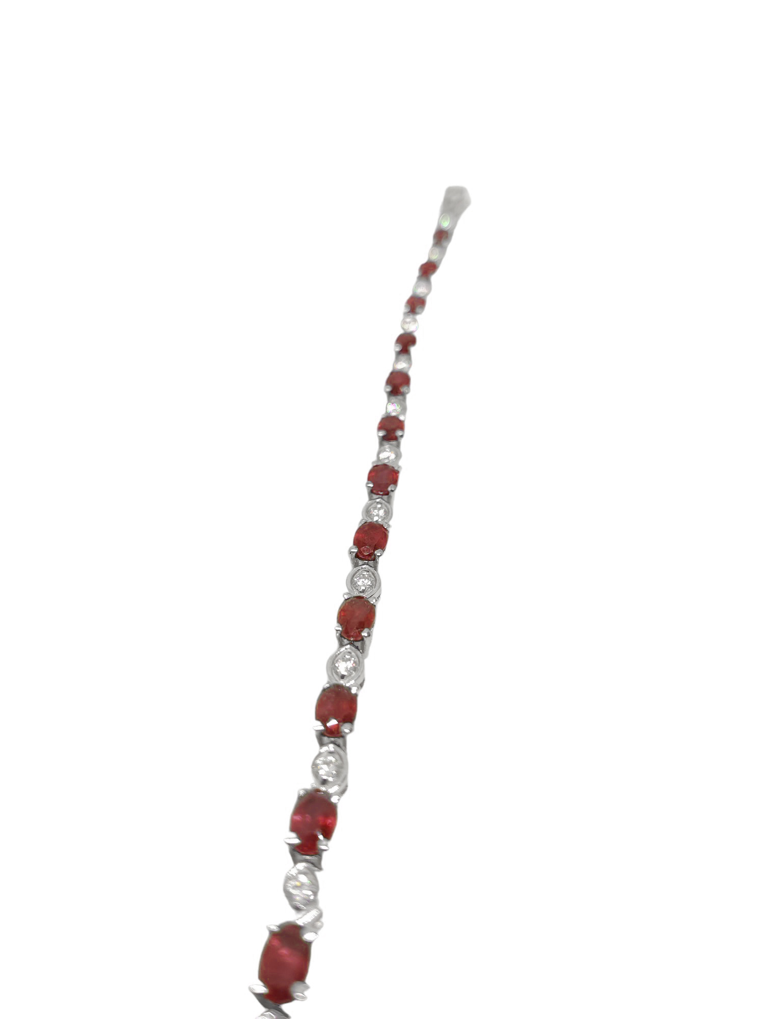 Designer Ruby Moissanite Tennis Bracelet 925 Silver Ruby Bracelet July Birthstone Bracelet Bridal Ruby Bracelet Her