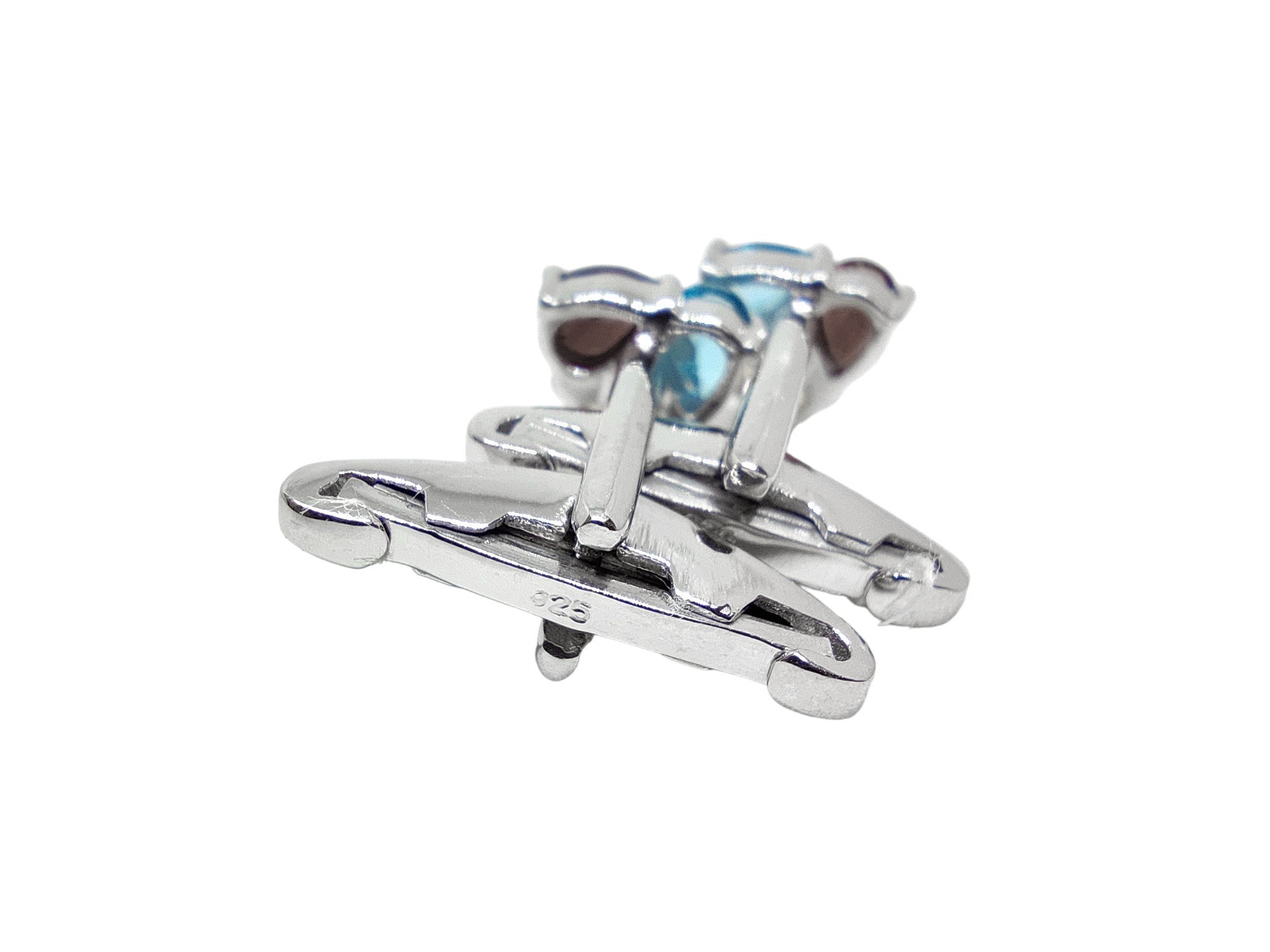 Multi Stone Cufflinks For Men Garnet Citrine Blue Topaz Cufflinks Mens Groomsmen Cufflinks Everyday Cufflinks