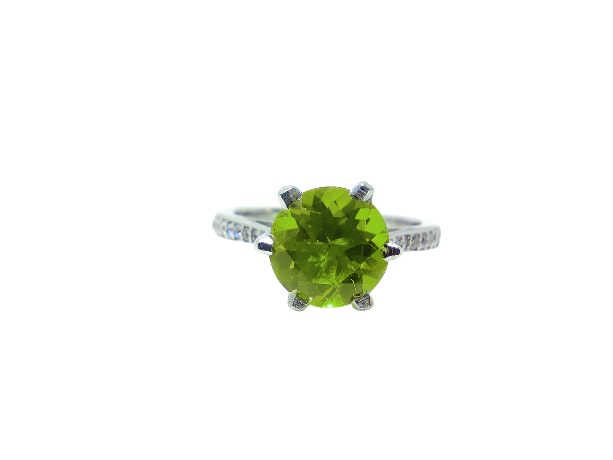 925 Silver Citrine Solitaire Ring Silver Citrine Ring 8 mm Round Citrine Solitaire Engagement Ring November Birthstone Ring