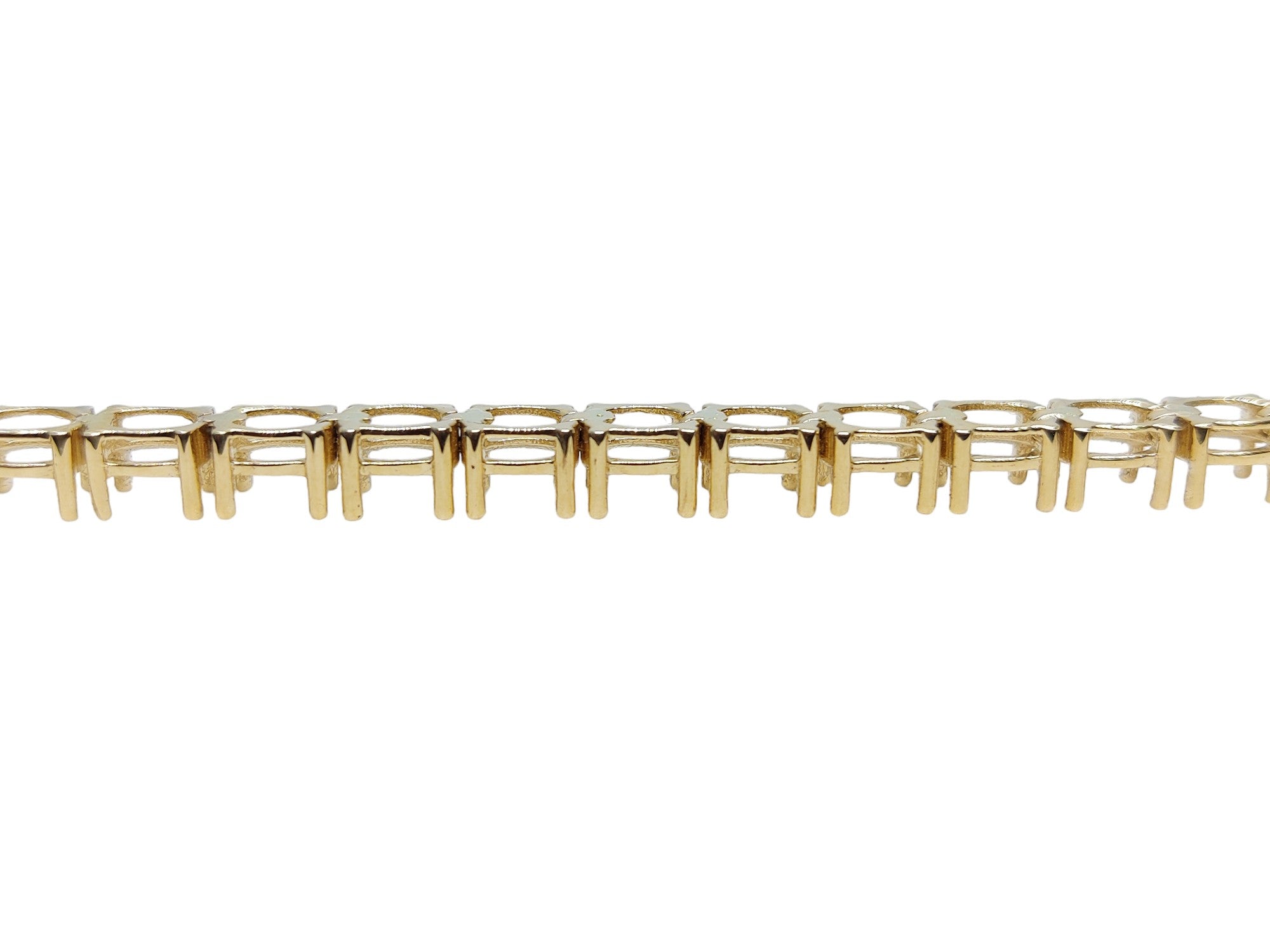 14k Gold 4x5 mm Oval Tennis Bracelet Solid Gold 4x5 Oval Bracelet Blanks Oval Semi Mount Bracelet Blank Gold Bracelet Mountings