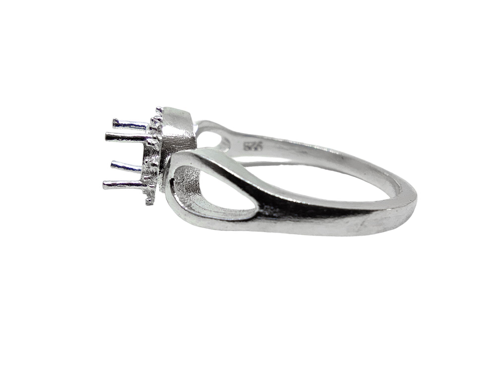 925 Silver 5 mm Round Solitaire Ring Blanks 5 mm Round Engagement Ring Setting Blanks Round Semi Mount Ring Without Stone Blanks