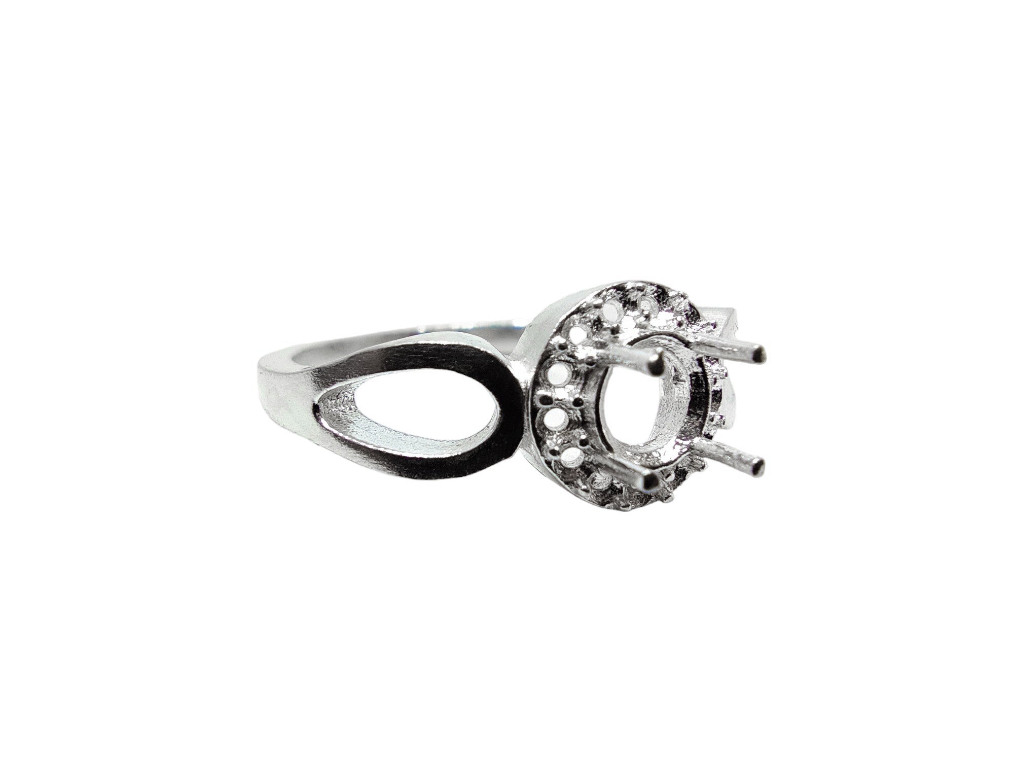 925 Silver 5 mm Round Solitaire Ring Blanks 5 mm Round Engagement Ring Setting Blanks Round Semi Mount Ring Without Stone Blanks