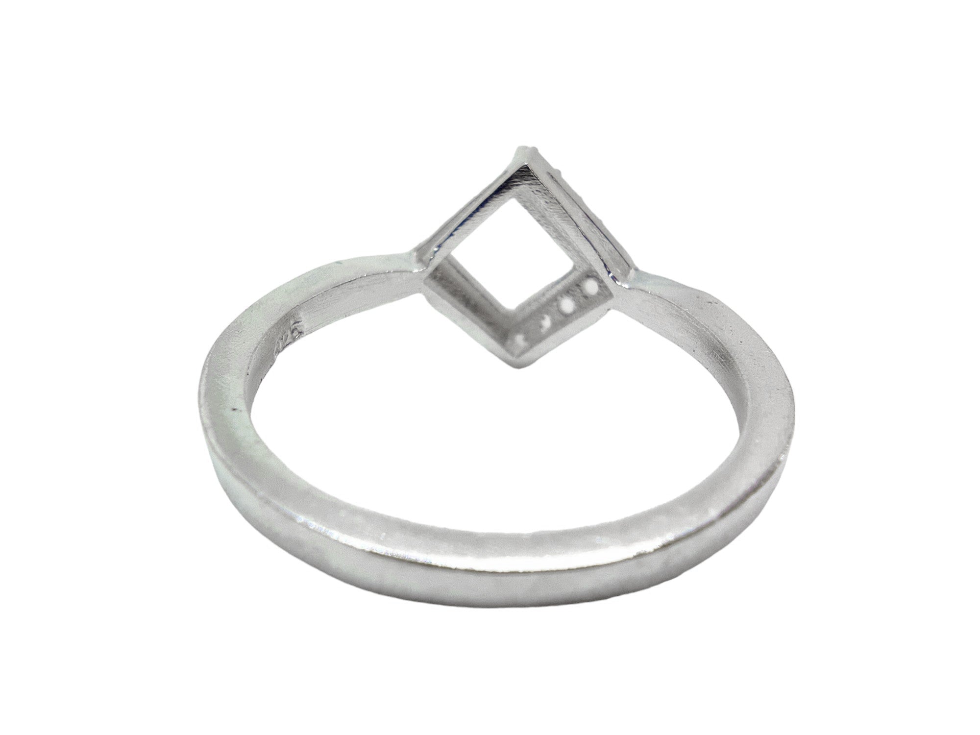 925 Silver 6 mm Square Ring Blanks Square Ring Setting 6 mm Square Engagement Ring Blanks Silver Square Semi Mount Ring Setting