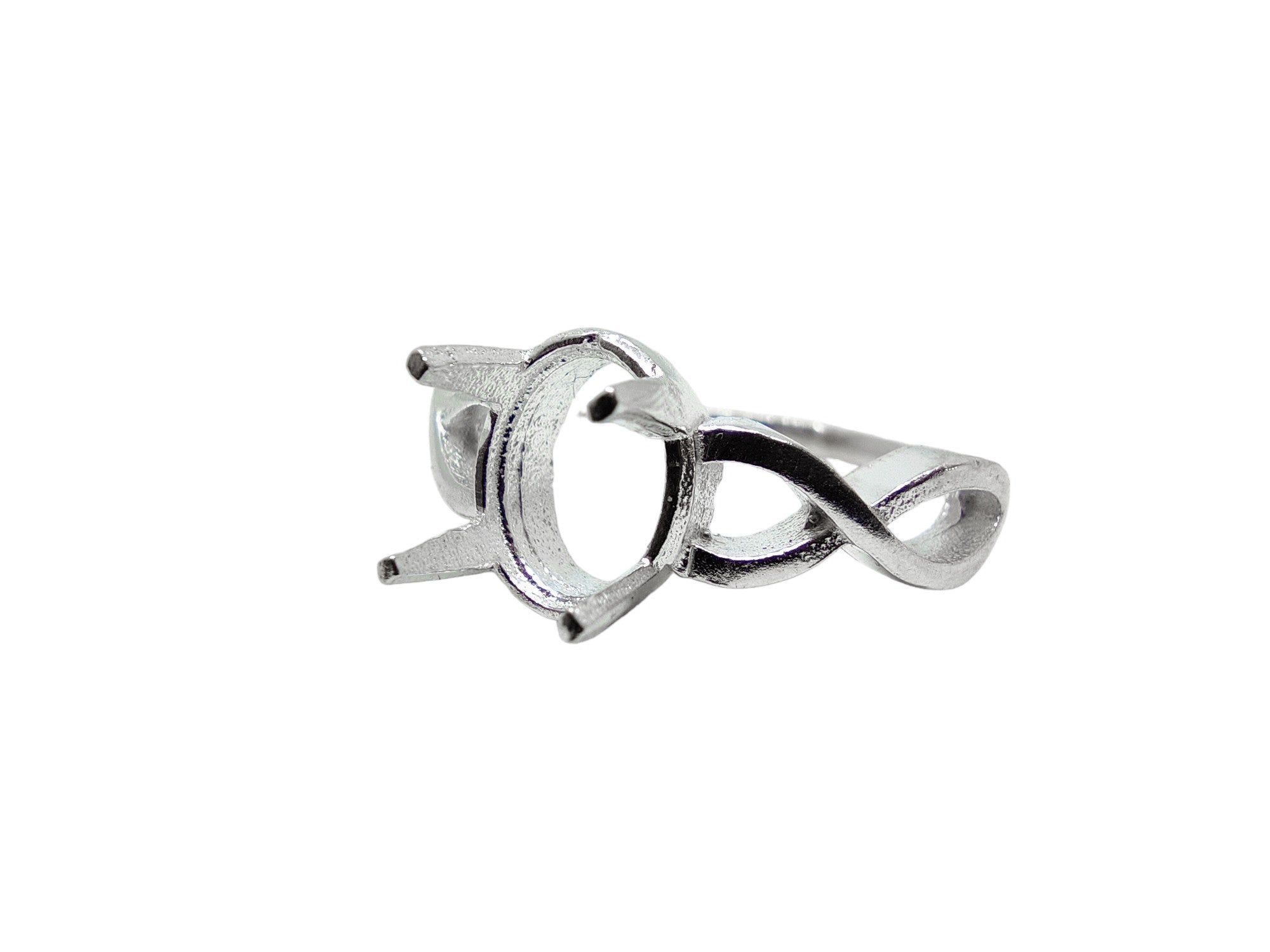 6x8 mm Oval Semi Mount Ring Setting 925 Silver 6x8 mm Oval Ring Mounts Ring Blanks Sterling Silver Ring Mountings