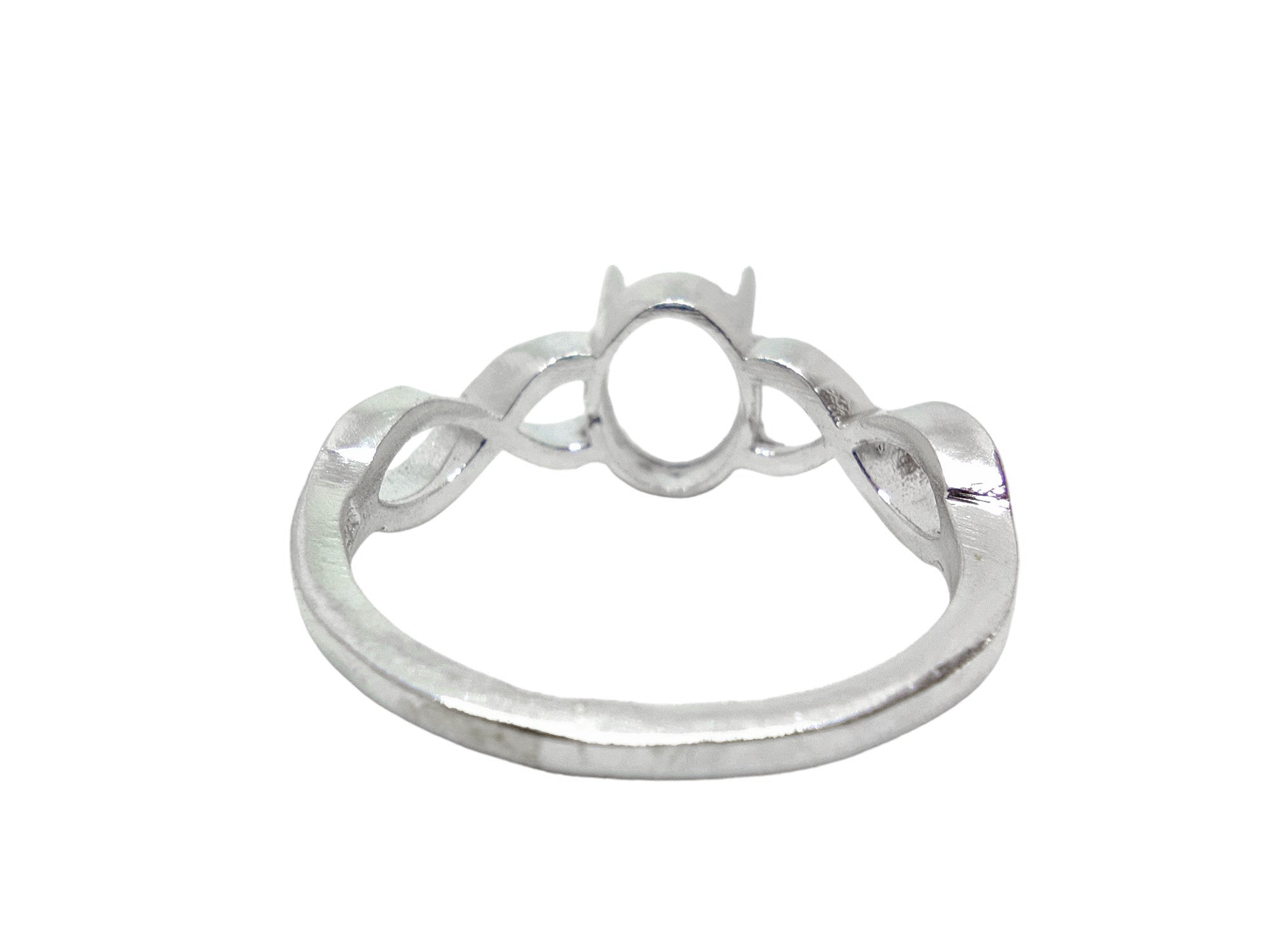 6x8 mm Oval Semi Mount Ring Setting 925 Silver 6x8 mm Oval Ring Mounts Ring Blanks Sterling Silver Ring Mountings