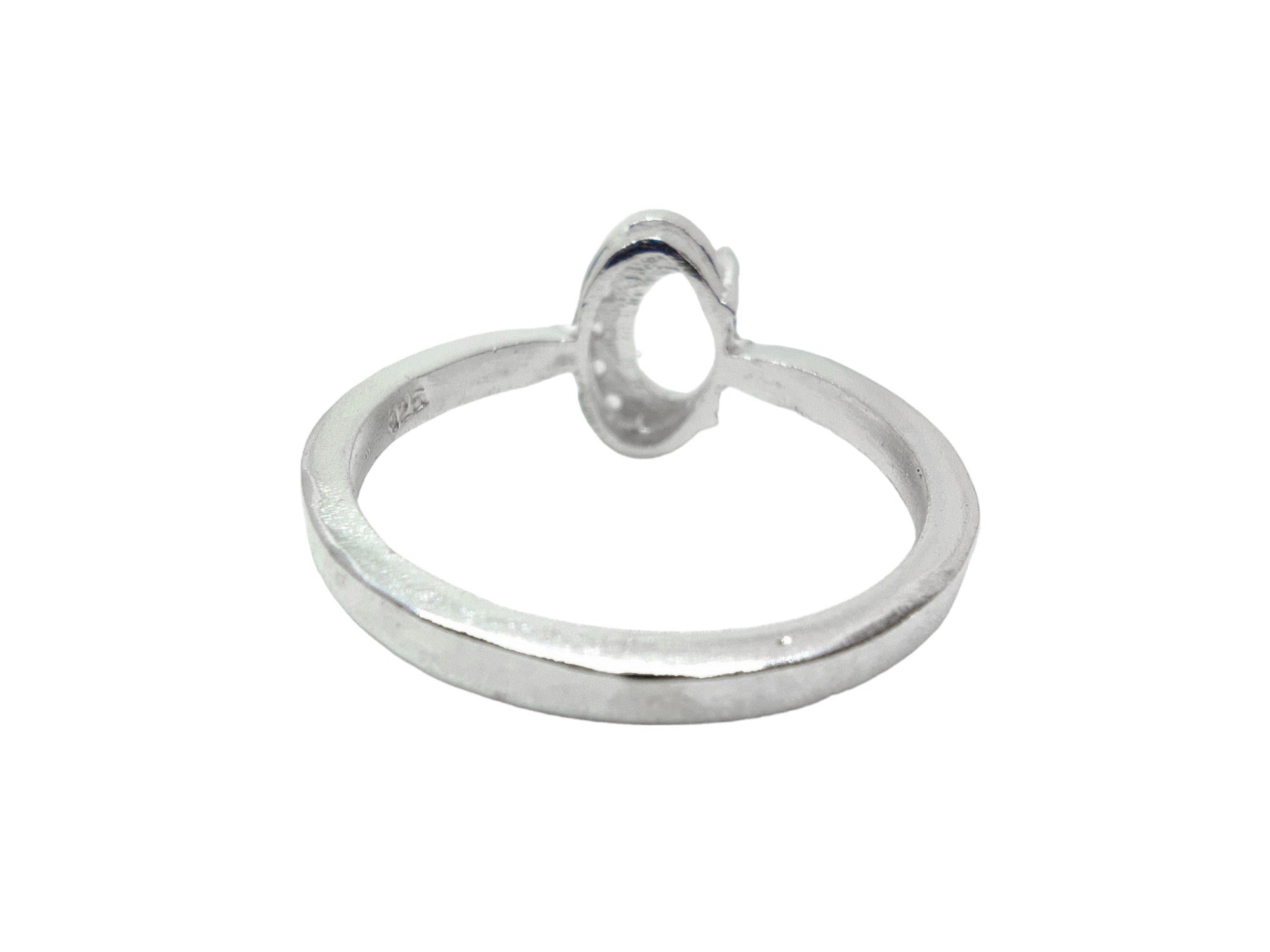 925 Silver 5x7 mm Oval Solitaire Ring Blanks 5x7 mm Oval Engagement Ring Setting Blanks Round Semi Mount Ring Without Stone Blanks