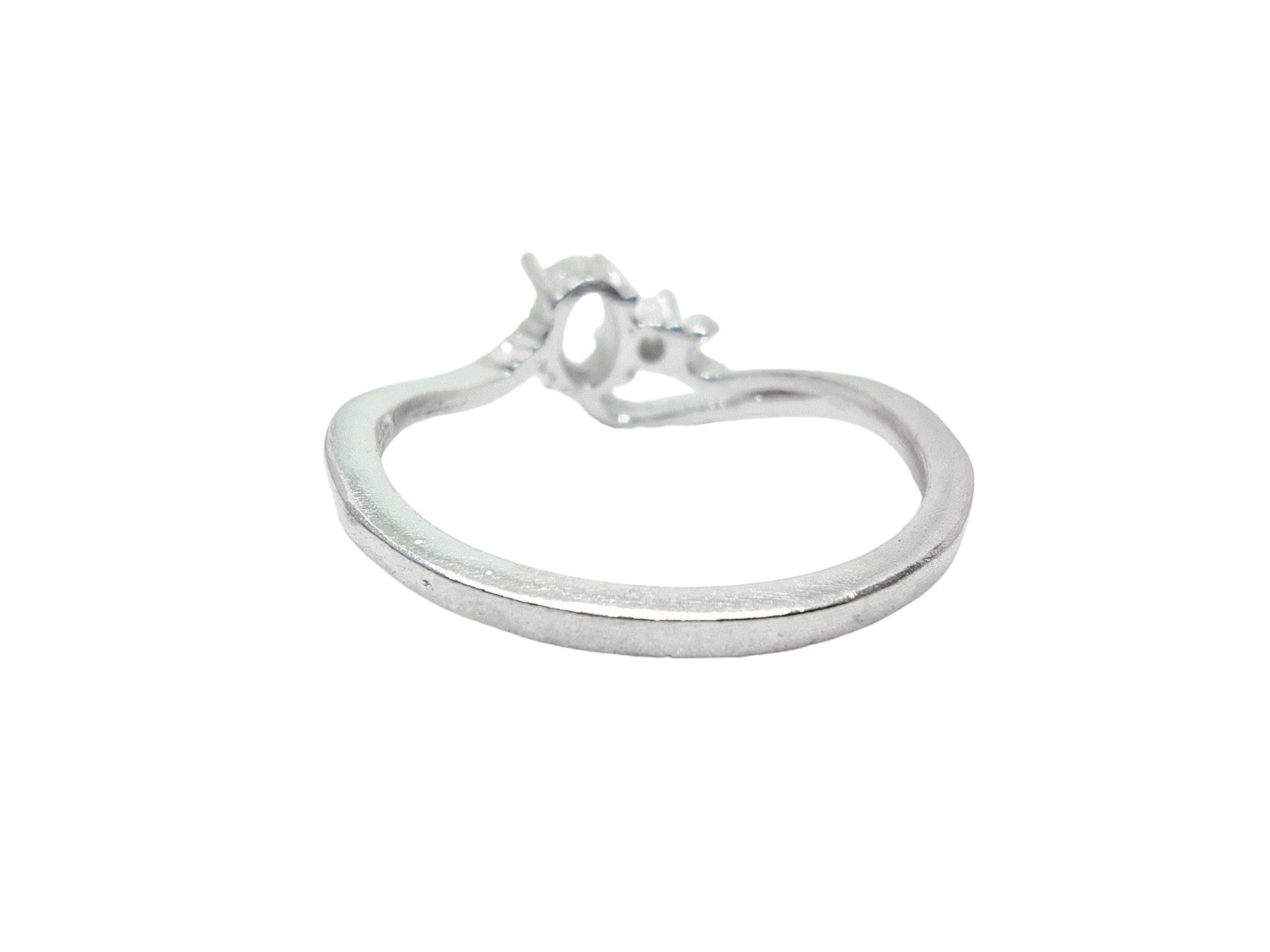925 Silver 4x6 mm Oval Semi Mount Ring Setting Dainty 4x6 mm Oval Semi Mount Ring Blanks Sterling Silver Ring Mountings Tiny Dainty Ring