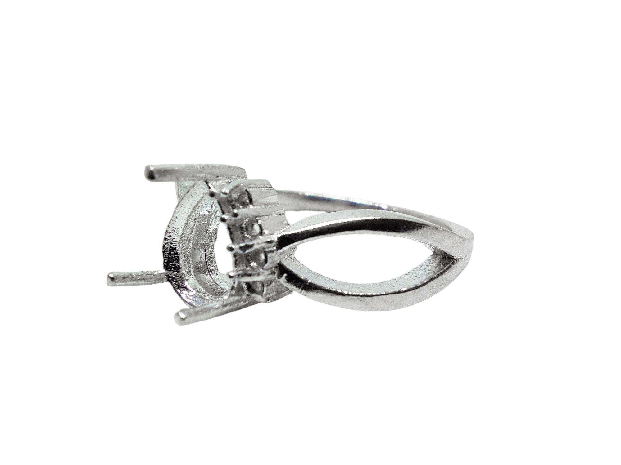 925 Sterling Silver 6x8 mm Pear Ring Blanks Sterling Silver Pear Ring Setting 6x8mm Pear Semi Mount Ring Setting Blanks
