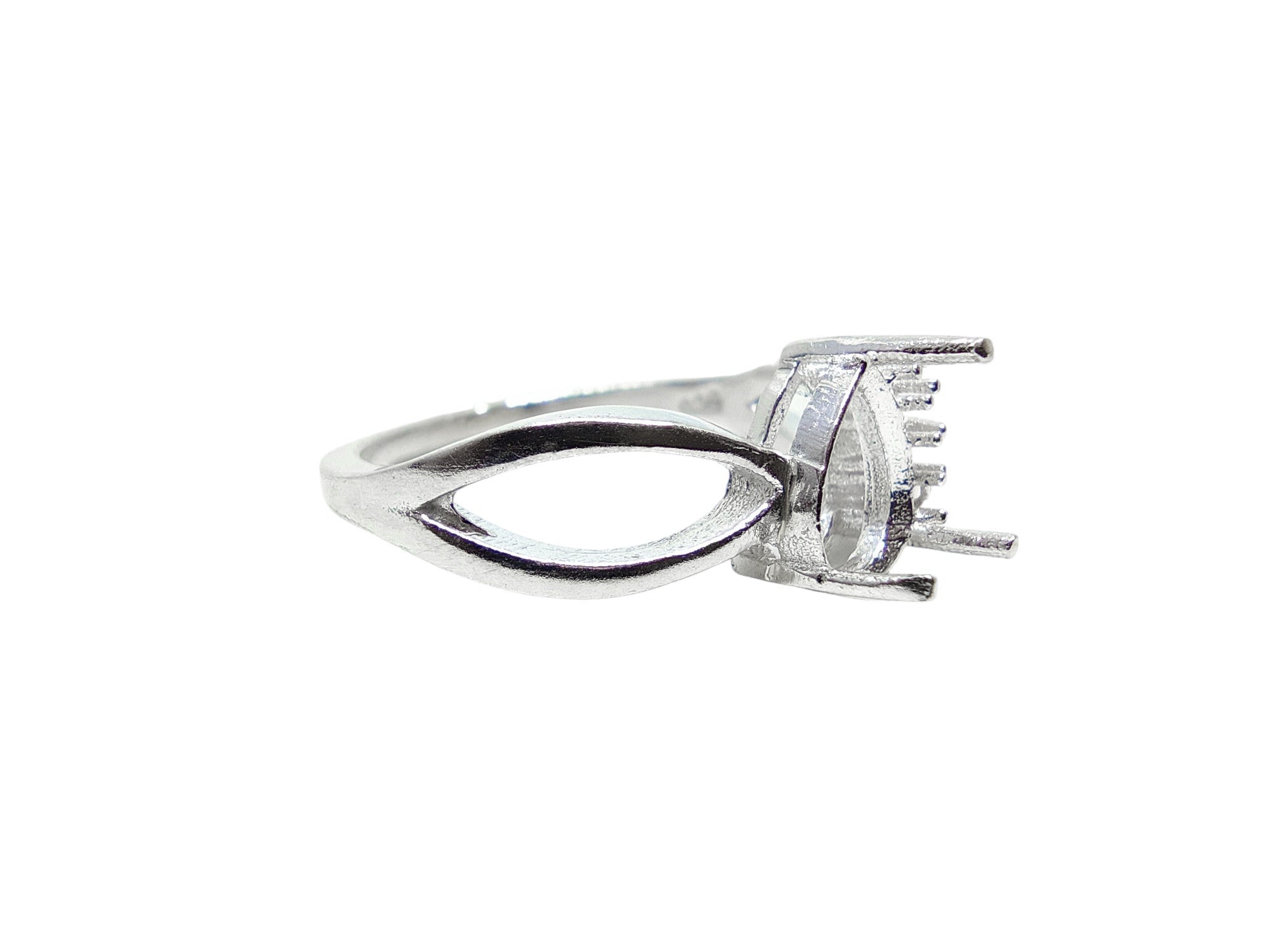 925 Sterling Silver 6x8 mm Pear Ring Blanks Sterling Silver Pear Ring Setting 6x8mm Pear Semi Mount Ring Setting Blanks