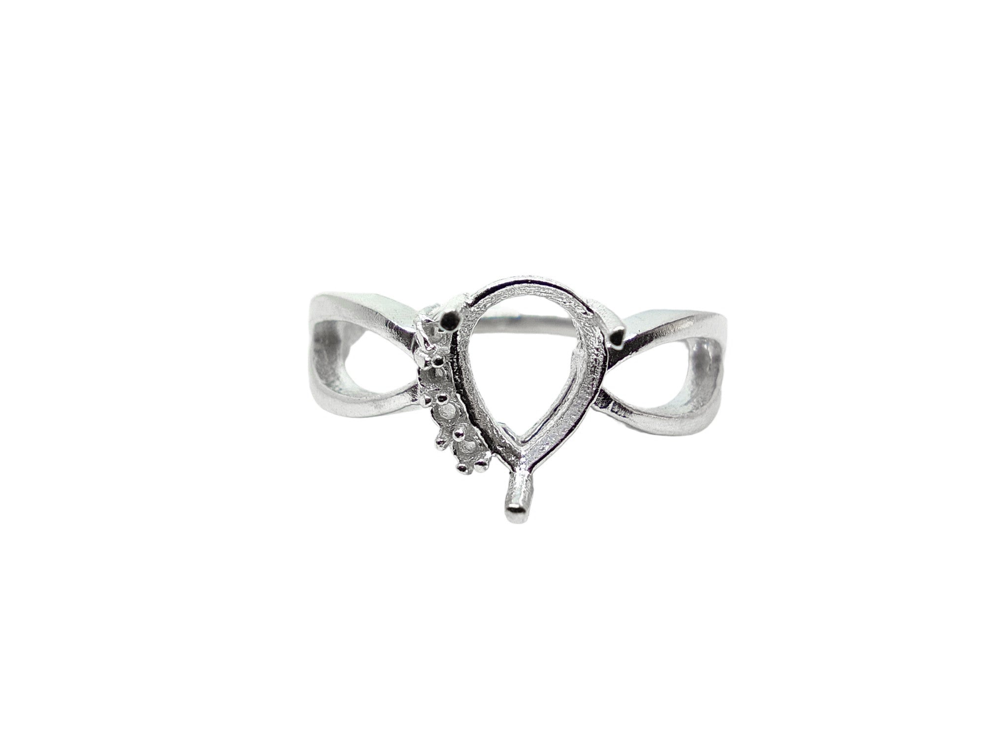 925 Sterling Silver 6x8 mm Pear Ring Blanks Sterling Silver Pear Ring Setting 6x8mm Pear Semi Mount Ring Setting Blanks