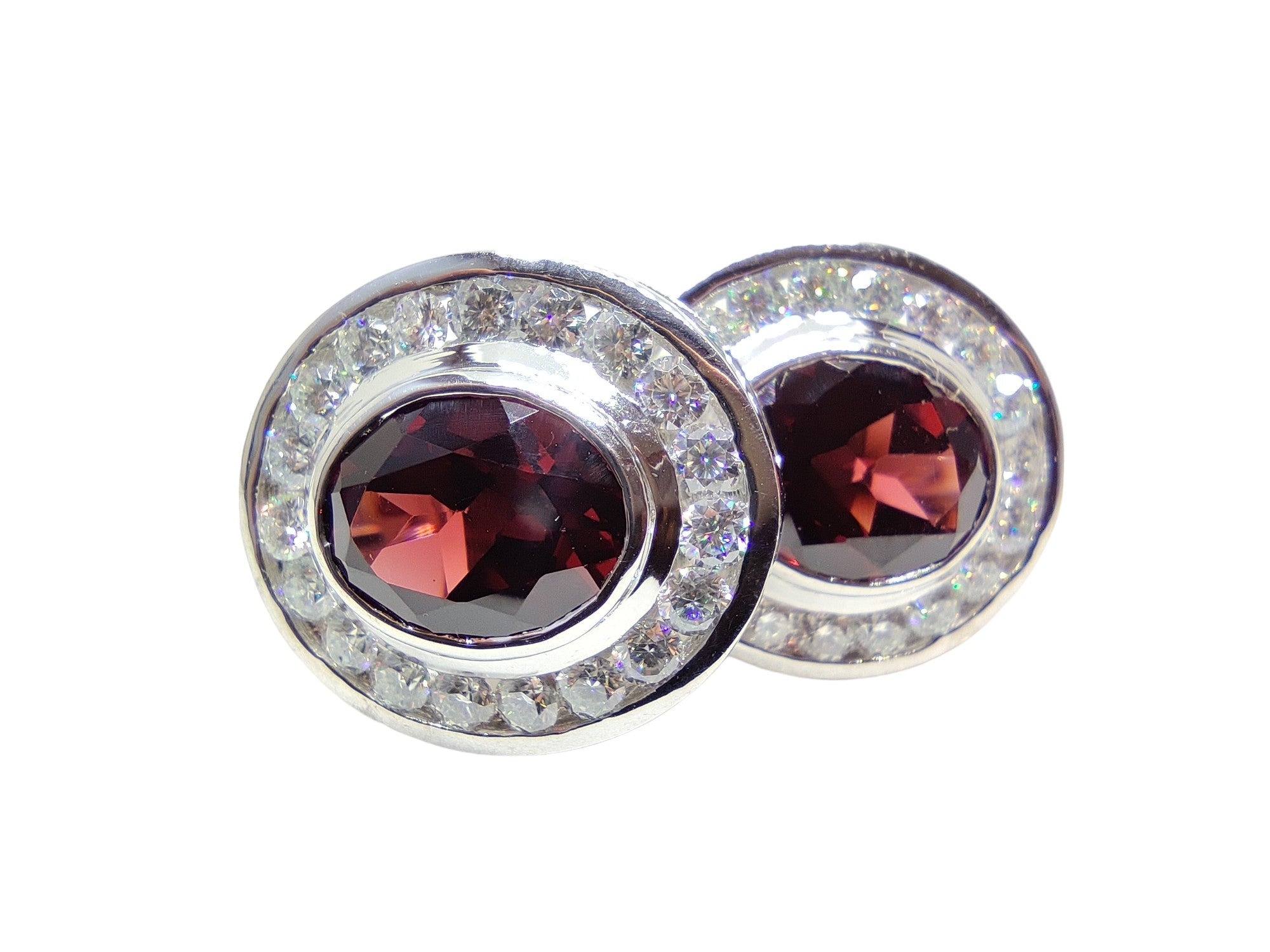 Big Mens Garnet Moissanite Cufflink Natural Garnet Cufflinks Men Big Cufflinks For Wedding 925 Silver Garnet Men Cufflink January Birthstone