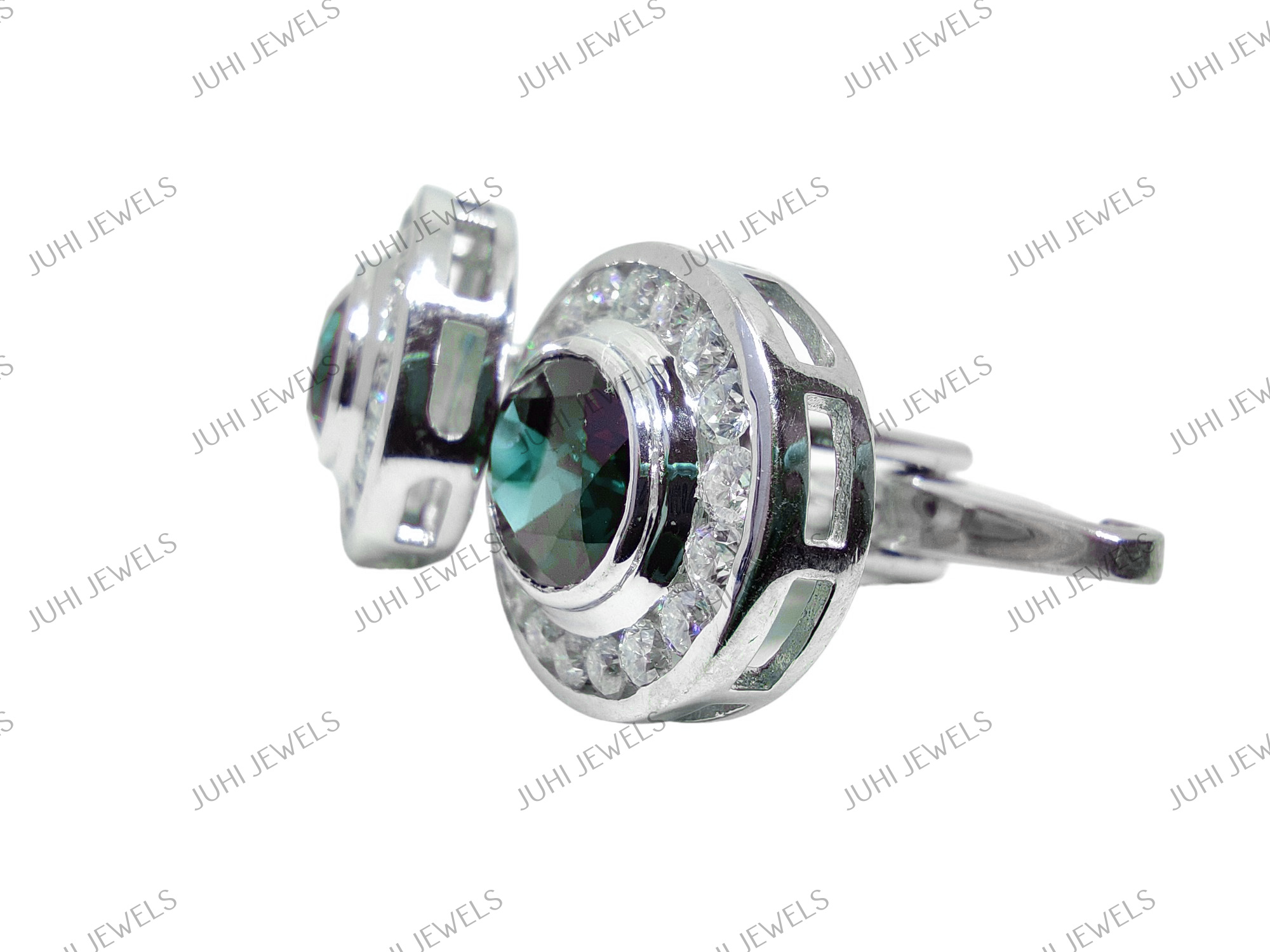 Big Mens London Topaz Moissanite Cufflink Natural Blue Topaz Cufflinks Men Big Cufflinks For Wedding 925 Silver London Blue Topaz Men Cufflink November Birthstone