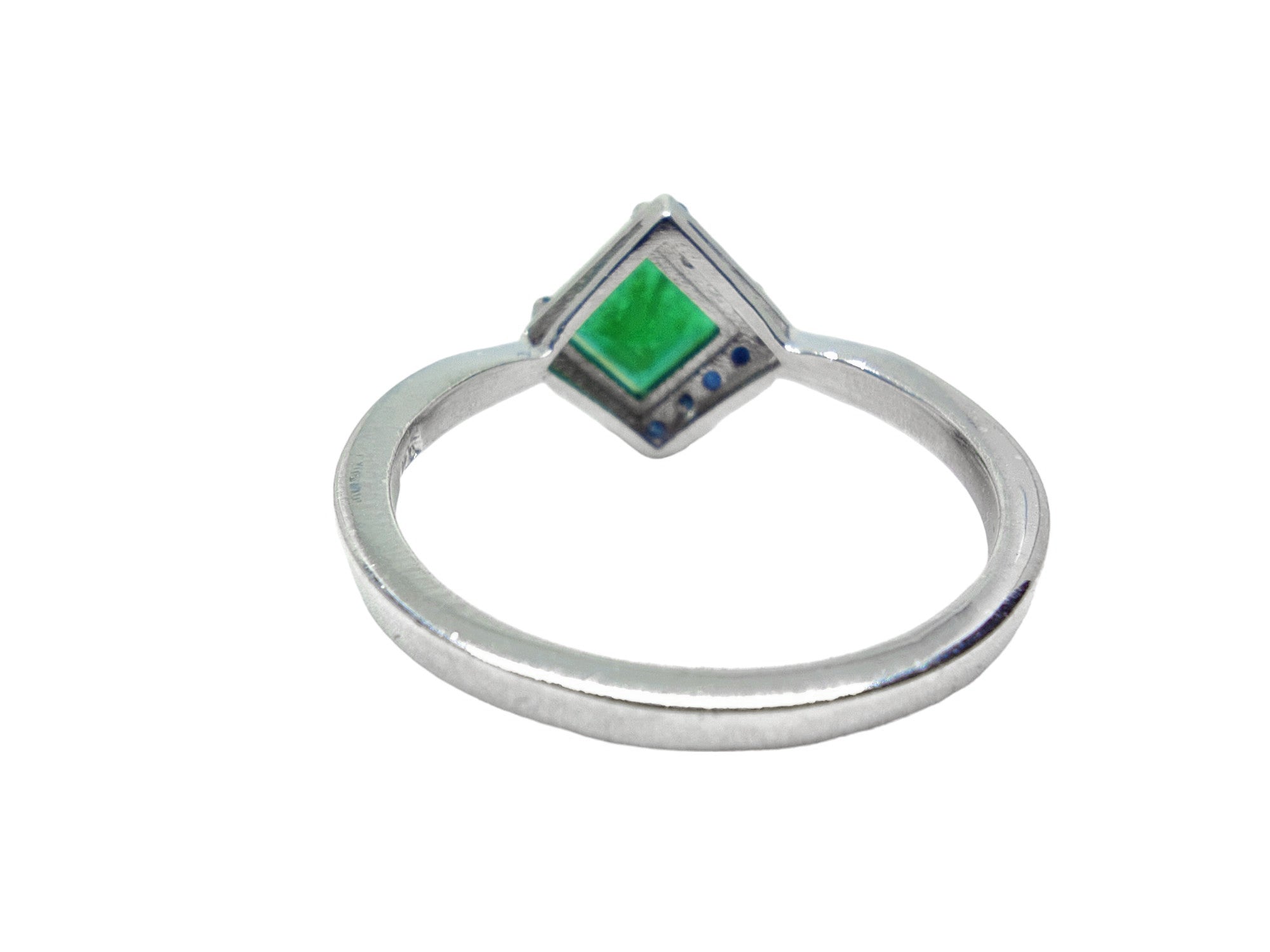 Natural Zambian Emerald Engagement Ring 1 Ct Emerald Promise Ring High Quality Emerald Sapphire Anniversary Ring Green Emerald Ring For Her