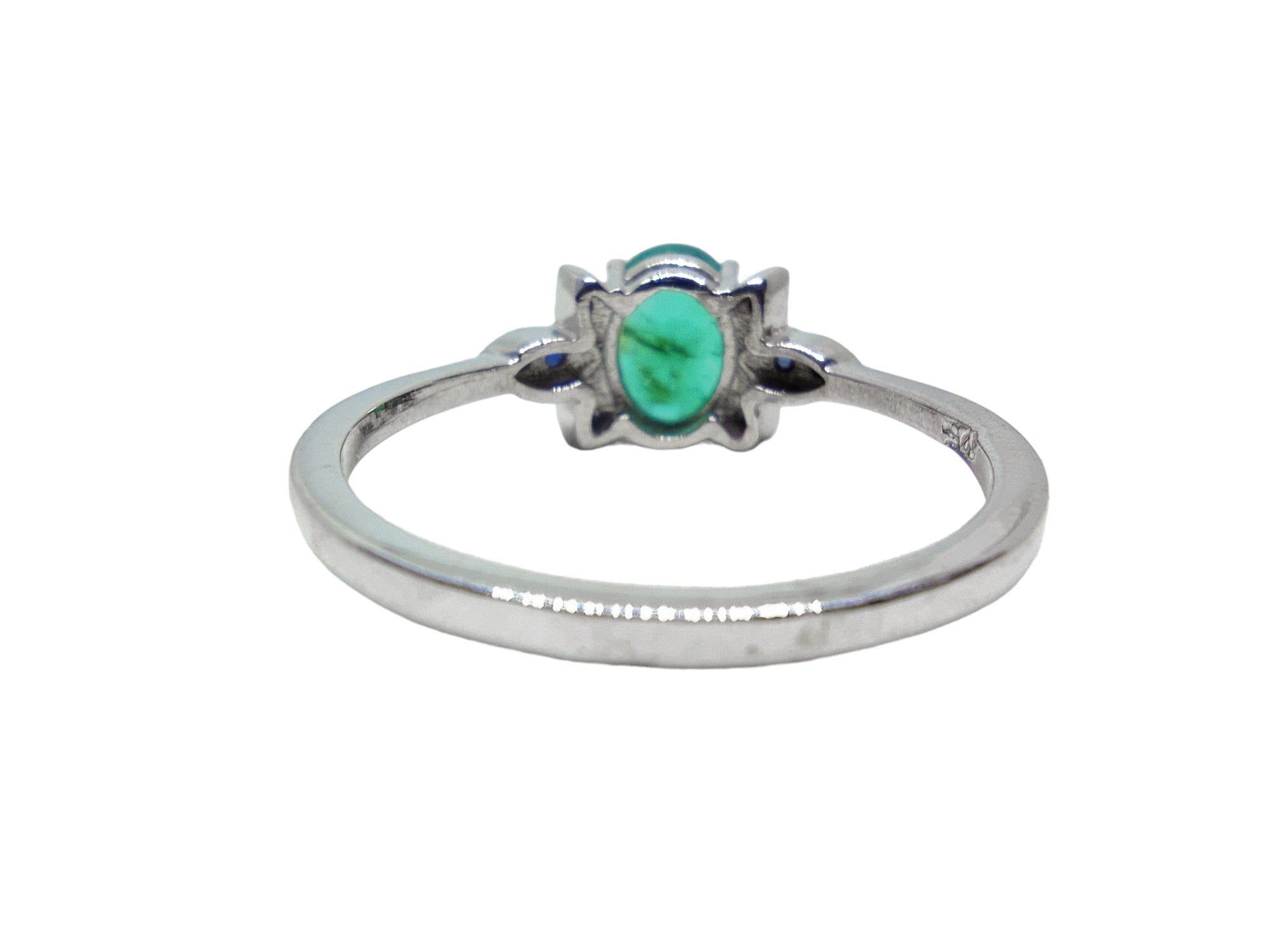 Zambian Emerald Bridal Engagement Ring Natural Emerald Sapphire Ring For Her Emerald Engagement Ring High Quality Emerald Wedding Ring