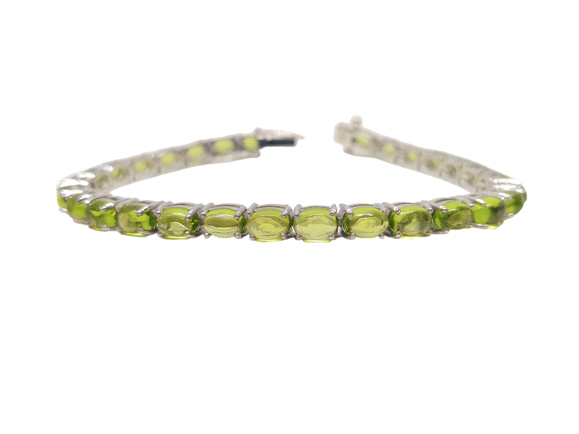 Peridot Tennis Bracelet 4x6 mm Oval Peridot Bracelet Dainty Bracelet For Her Tiny Peridot Bracelet For Her August Birthstone Bracelet